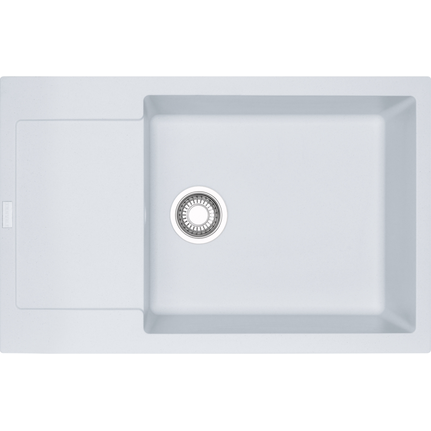 MARIS - Inbouwspoeltafel / 780 x 500mm / Manuele Lediging / Metaal wit