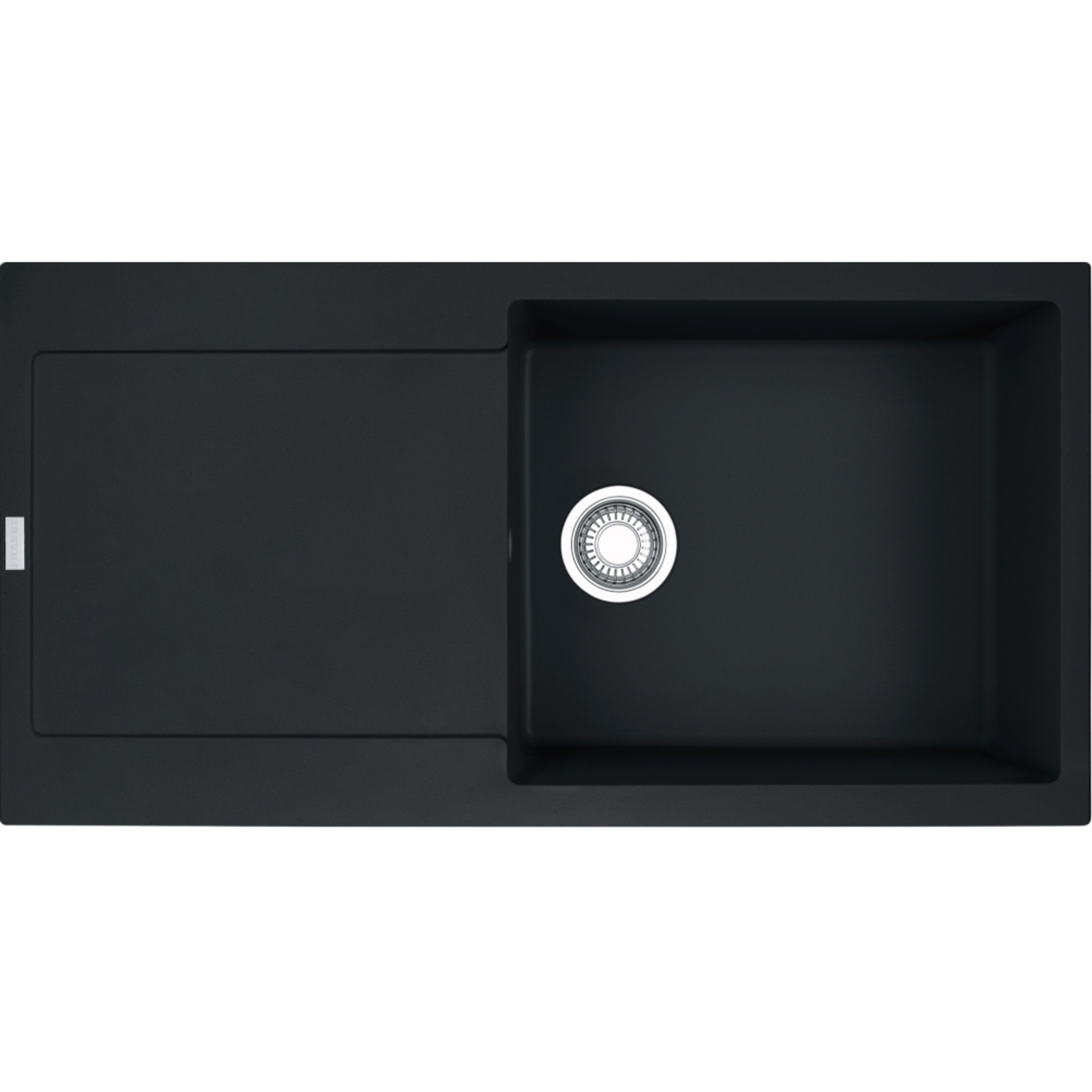 Maris - Inbouwspoeltafel / 970 x 500 mm / 1 bak / Zwart mat / Omkeerbaar