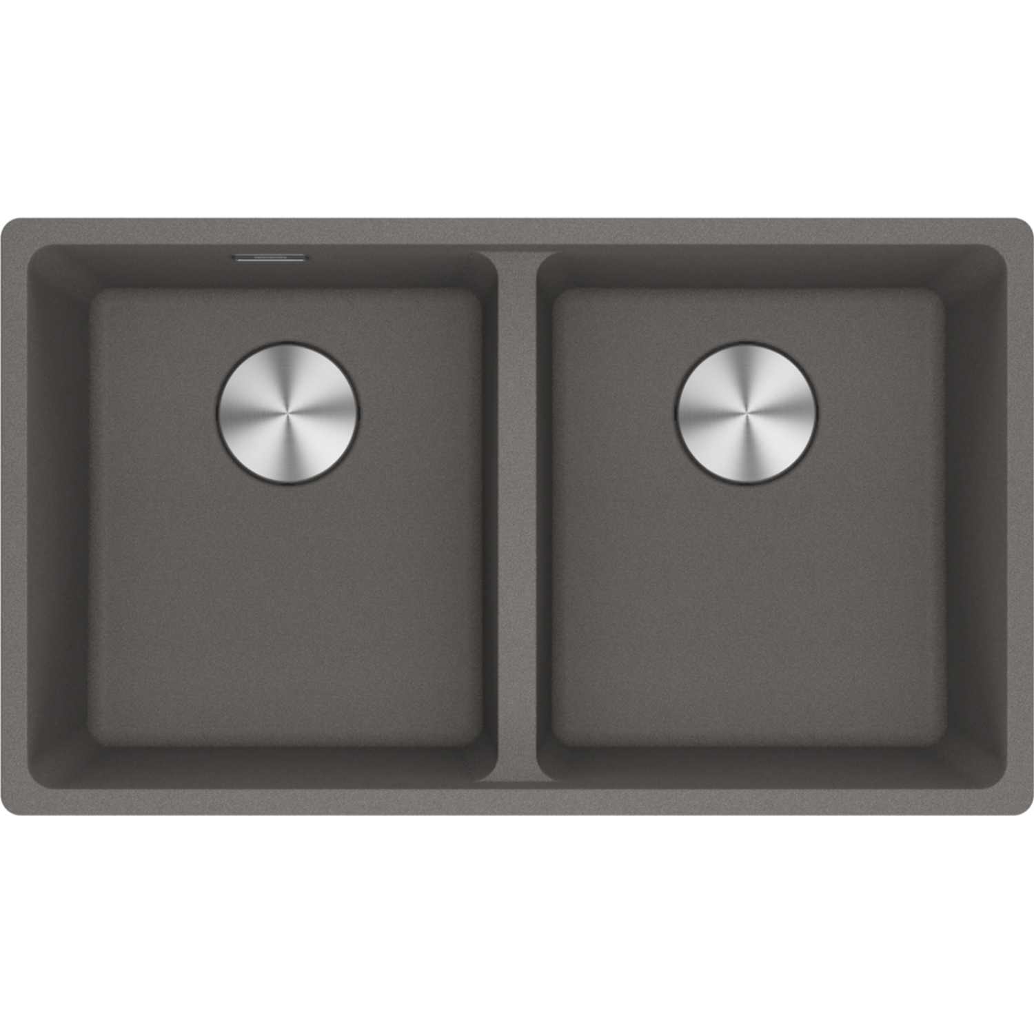 Maris - Onderbouwspoeltafel / 753 x 433 mm / 2 bakken / Steengrijs