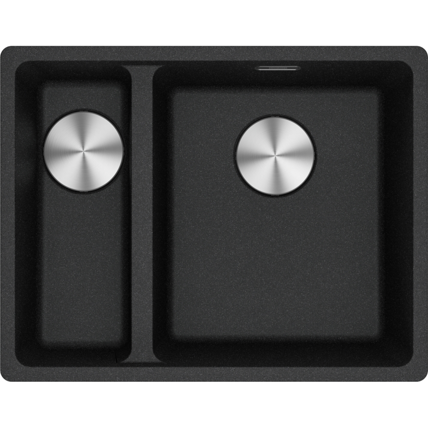 Maris - Onderbouwspoeltafel / 553 x 433 mm / 2 bakken / Grote bak rechts / Onyx