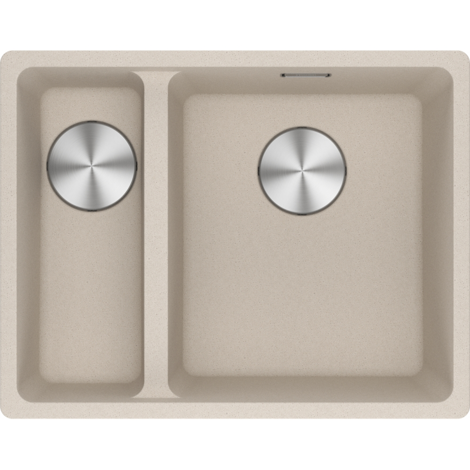 Maris - Onderbouwspoeltafel / 553 x 433 mm / 2 bakken / Grote bak rechts / Koffieroom
