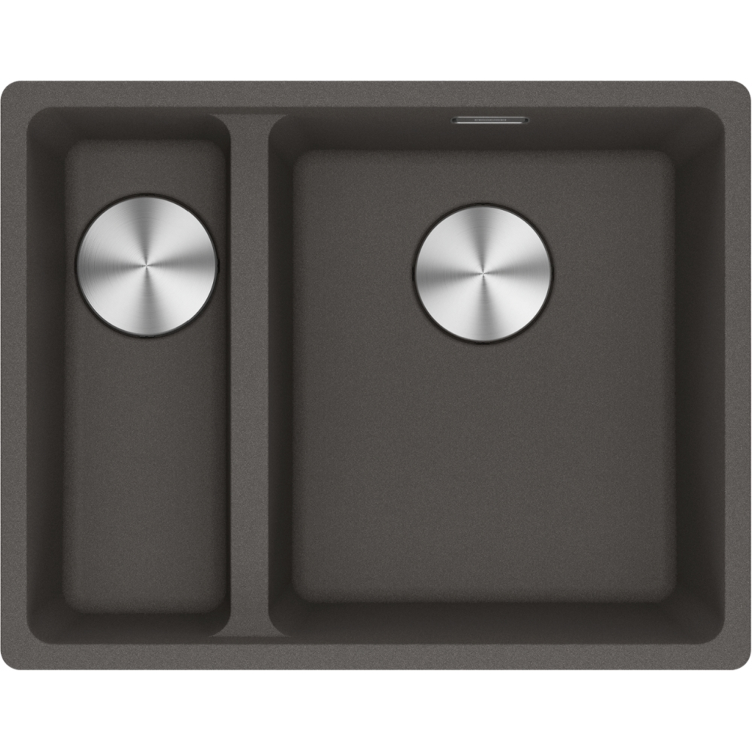 Maris - Onderbouwspoeltafel / 553 x 433 mm / 2 bakken / Grote bak rechts / Leigrijs