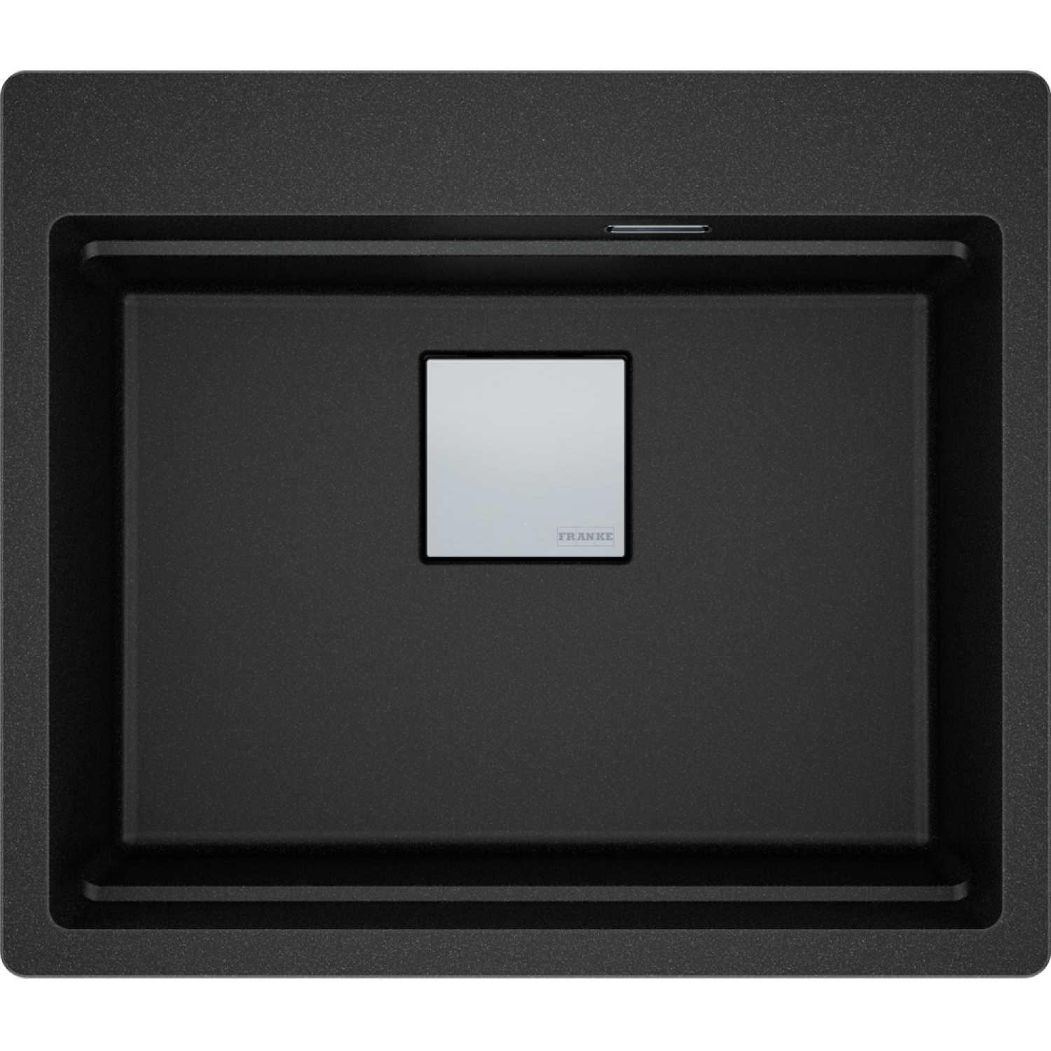KUBUS 2.0 PRO - Inbouwspoelbak / 1 bak / 534 x 400 x 220 mm / Manuele lediging / Onyx + Set 3 accessoires