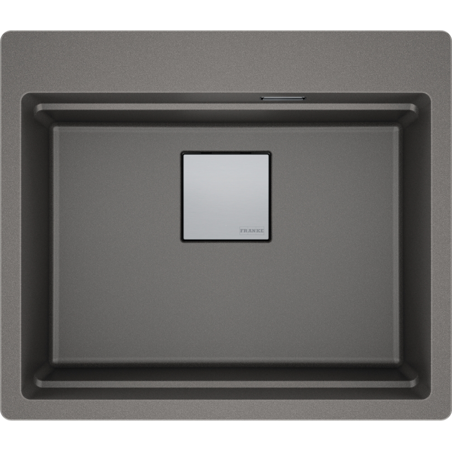 KUBUS 2.0 PRO - Inbouwspoelbak / 1 bak / 534 x 400 x 220 mm / Manuele lediging / Steengrijs + Set 3 accessoires