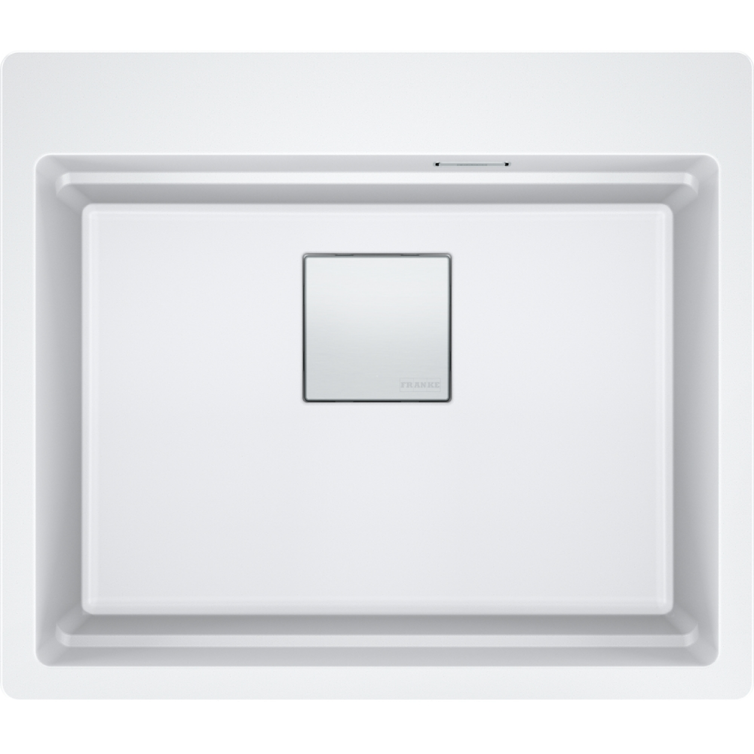 KUBUS 2.0 PRO - Inbouwspoelbak / 1 bak / 534 x 400 x 220 mm / Manuele lediging / Metaal wit + Set 3 accessoires
