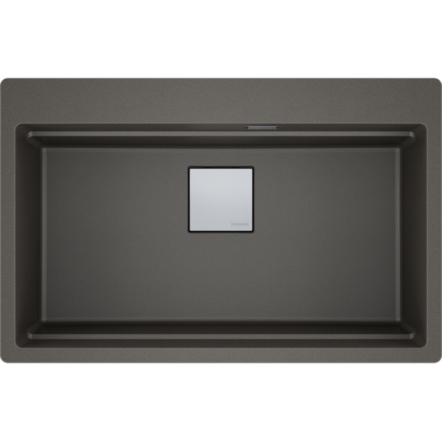 KUBUS 2.0 PRO - Inbouwspoelbak / 1 bak / 734 x 400 x 220 mm / Manuele lediging / Leigrijs + Set 3 accessoires