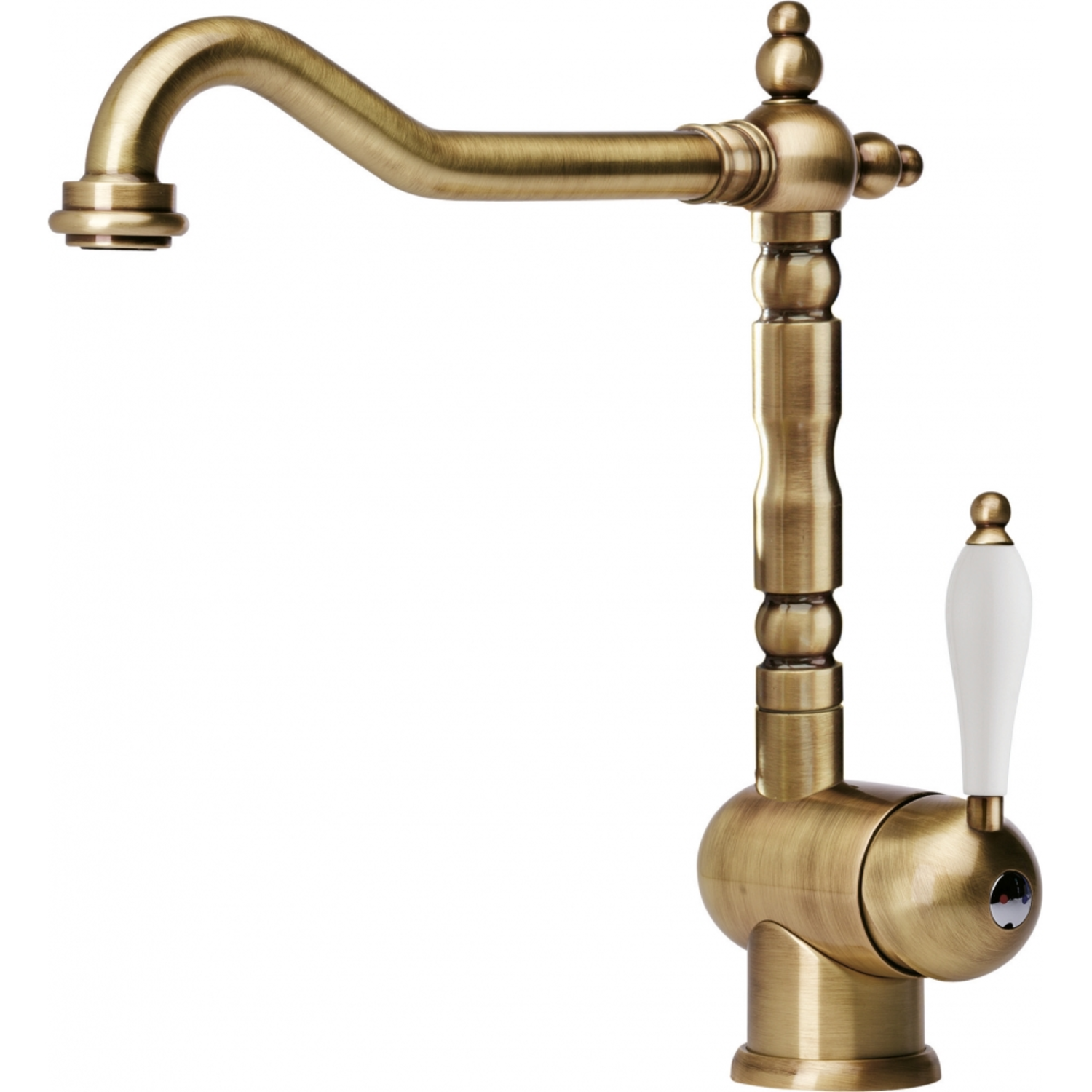Old England - Eéngreepsmengkraan met zwenkbare uitloop / Side lever / Brons