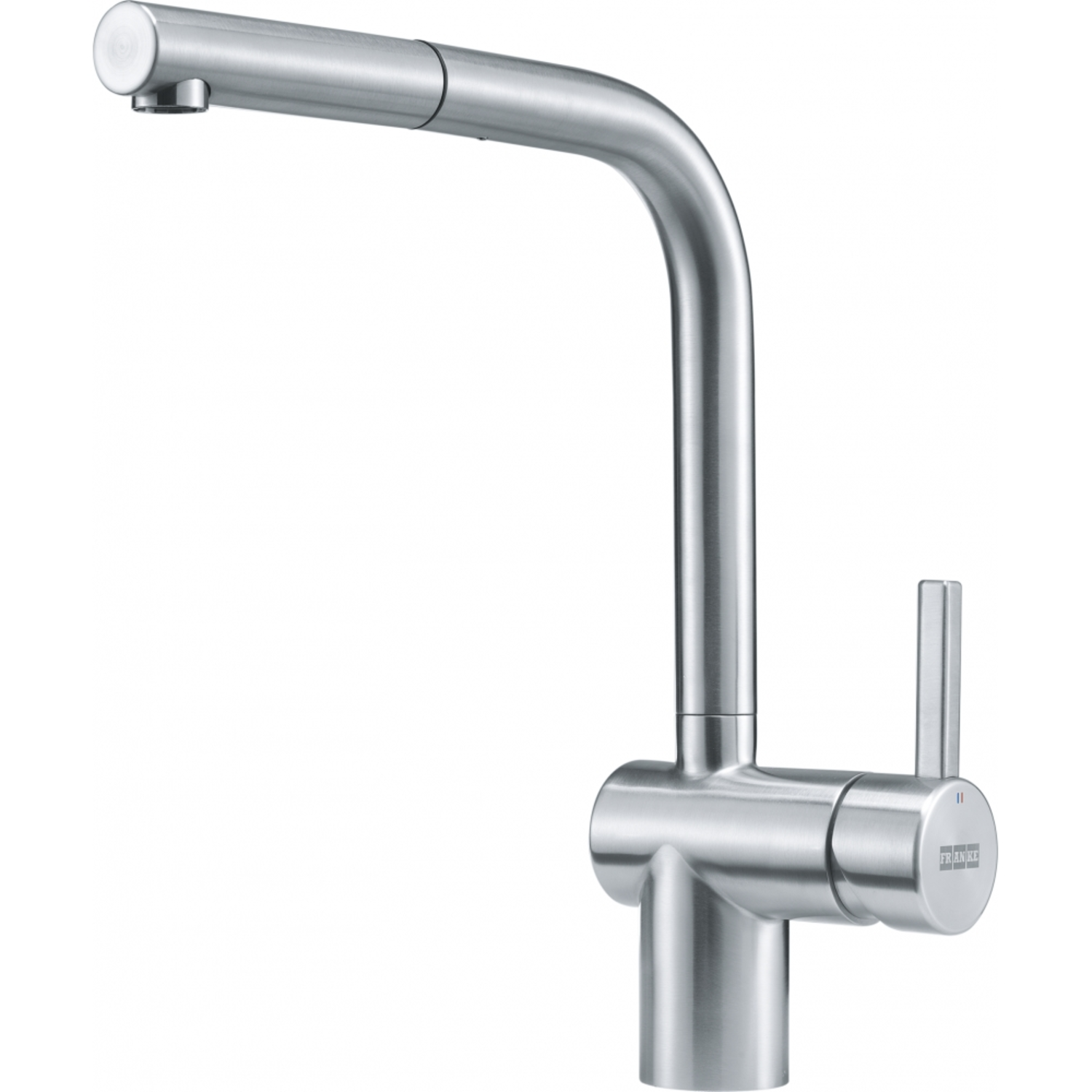 Atlas Neo - Eéngreepsmengkraan met uittrekbare uitloop / Side lever / RVS