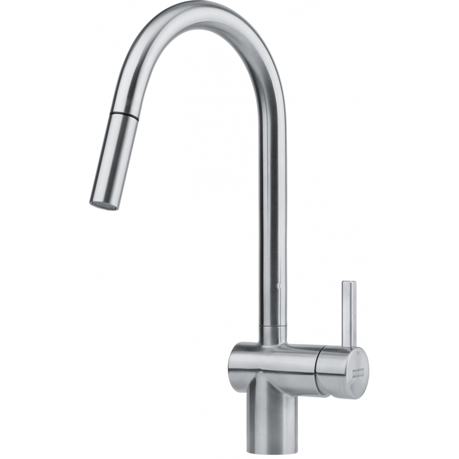 Atlas Neo - Eéngreepsmengkraan met uittrekbare uitloop / Side lever / RVS