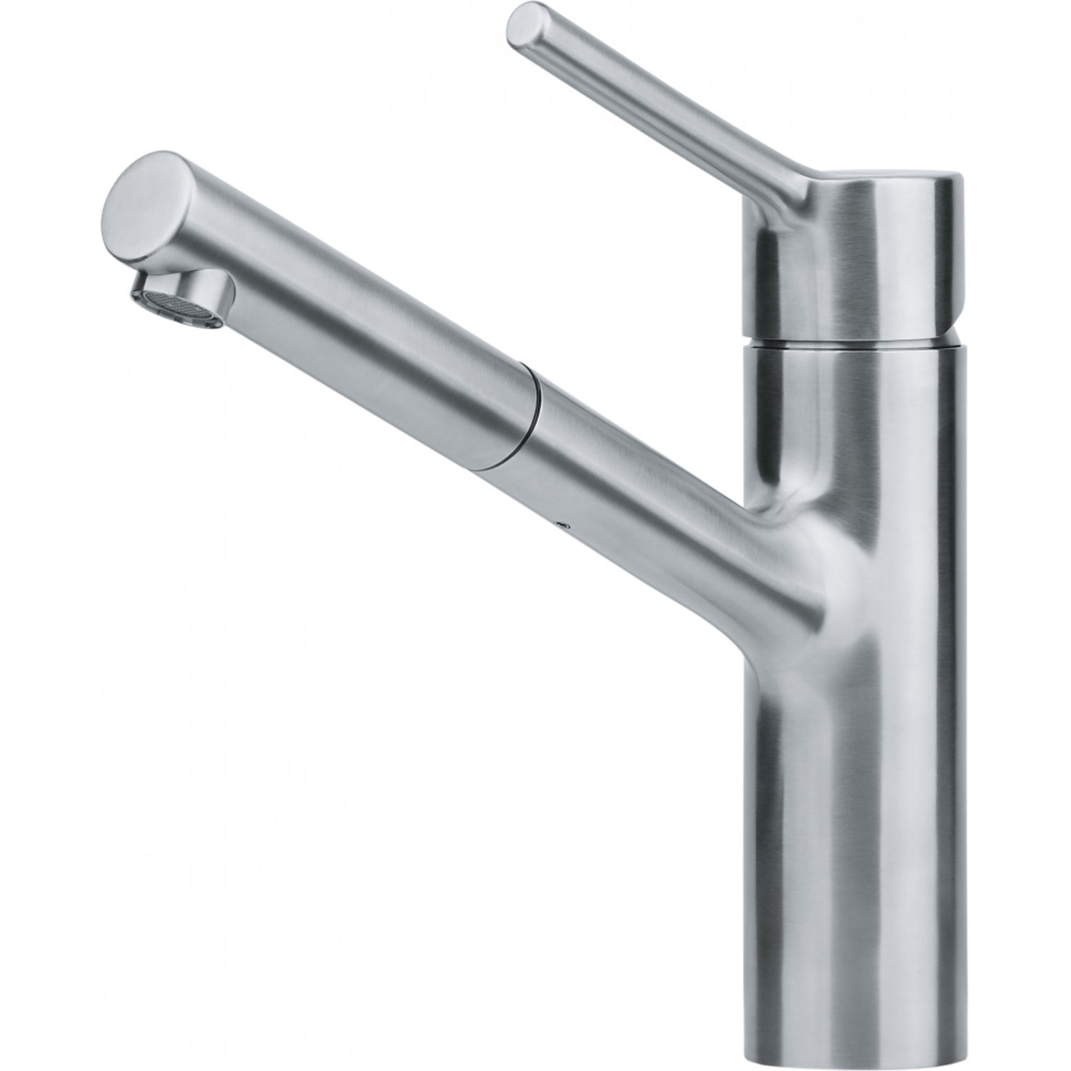 Taros Neo - Eéngreepsmengkraan met uittrekbare uitloop / Side lever / RVS