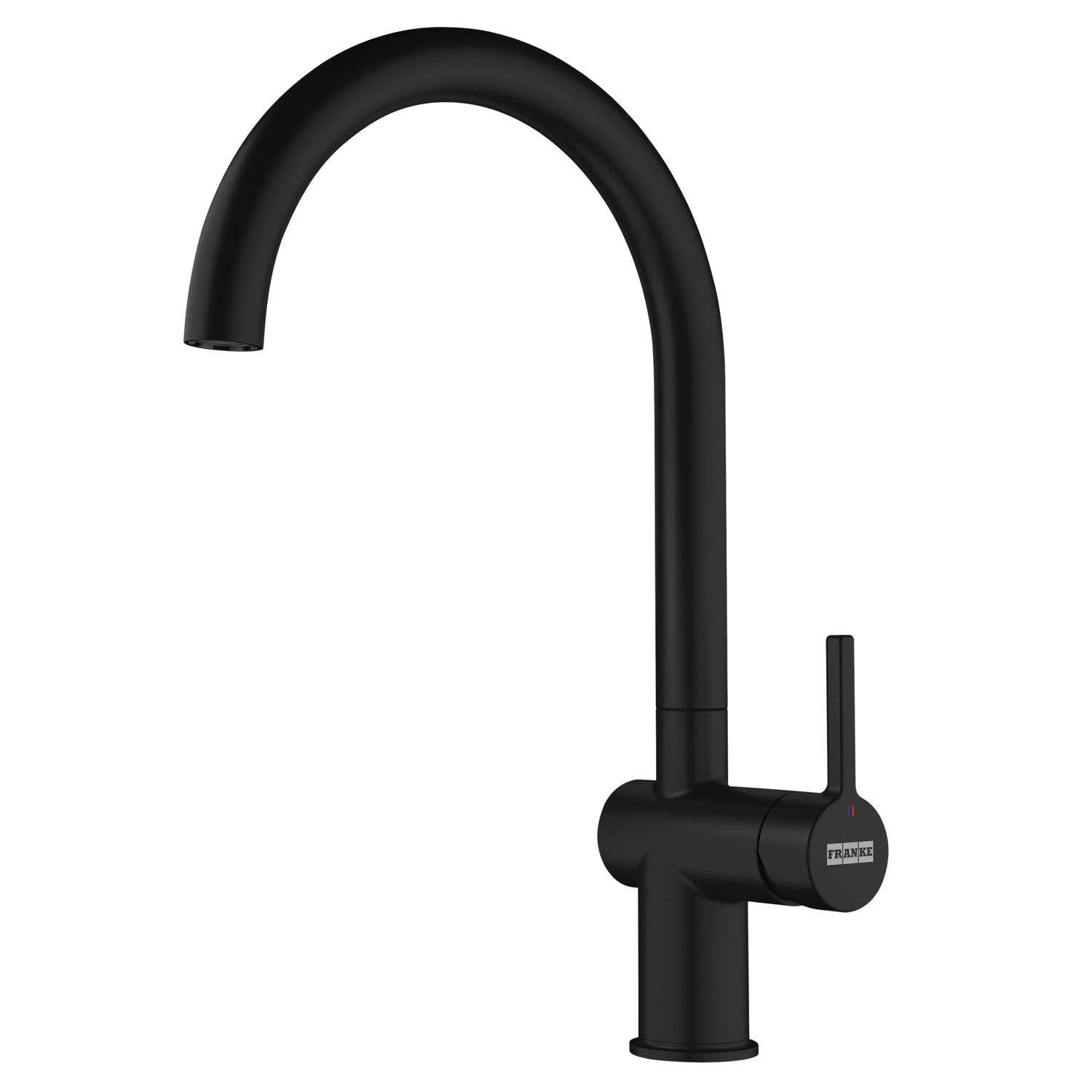 Active J - Eéngreepsmengkraan J met zwenkbare uitloop / Side lever / Zwart Mat