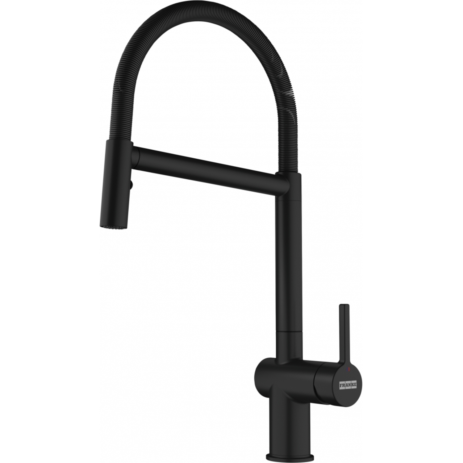 Active - Eéngreepsmengkraan met beweegbare uitloop / Side lever / zwart mat