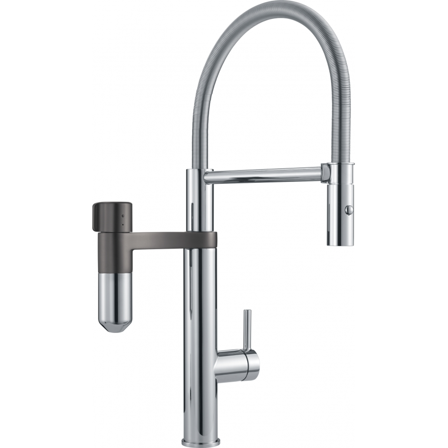 Vital - Filtersysteem met beweegbare uitloop / Chroom-Gun metal