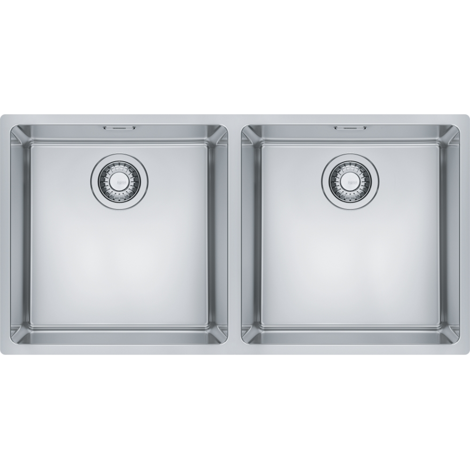 Maris onderbouwspoelbak / 865 x 440  mm/ 2 bakken / Glad