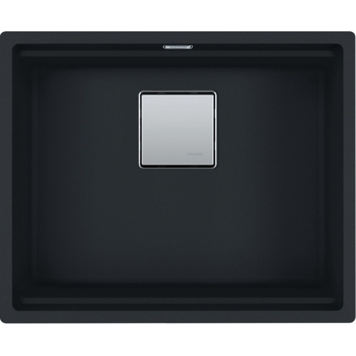 KUBUS 2.0 PRO - Onderbouwspoelbak / 1 bak / 520 x 420 x 200 mm / Manuele lediging / Zwart mat  + Set 3 accessoires