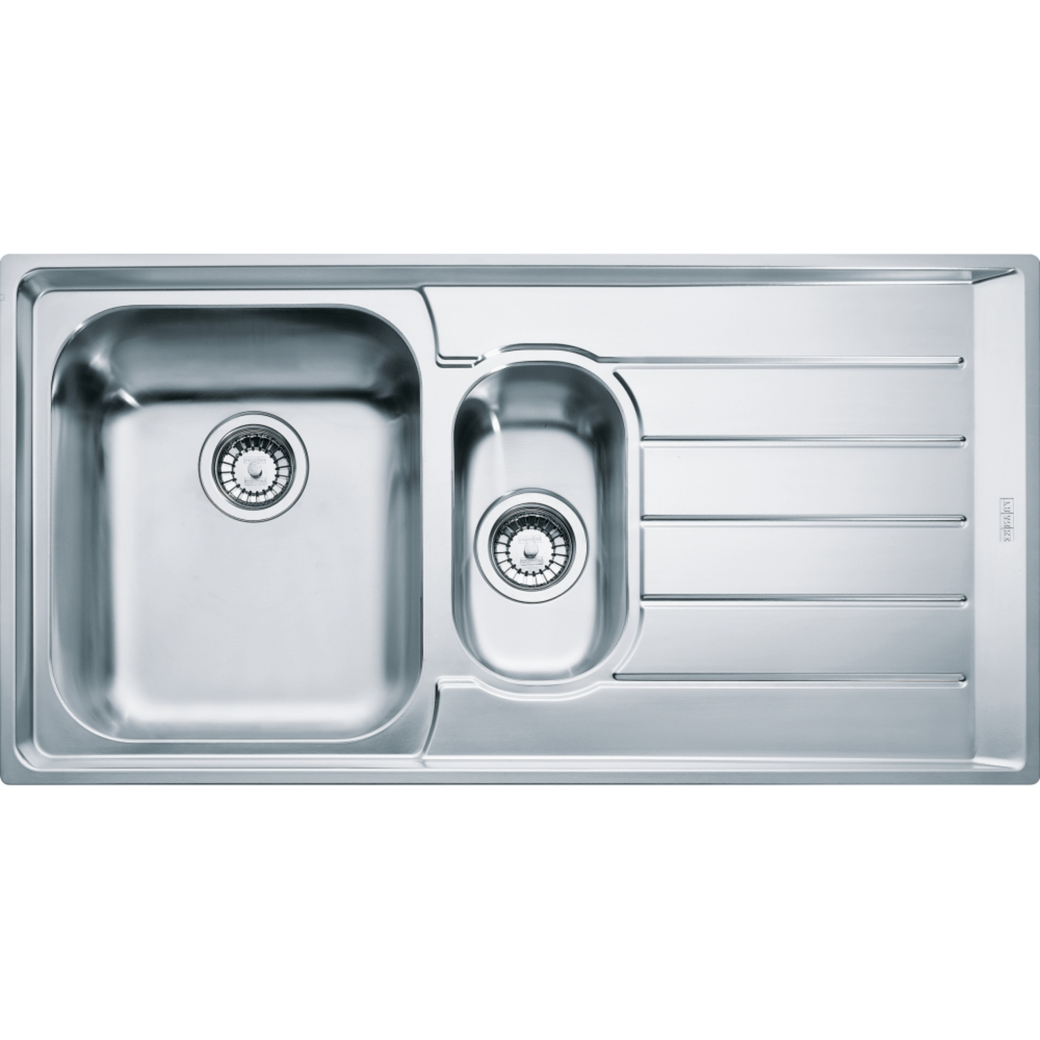 Neptune - Vlakbouw- & SlimTopspoeltafel / 1004 x 514 mm / 1+1/2 bak / Glad / Druipblad rechts