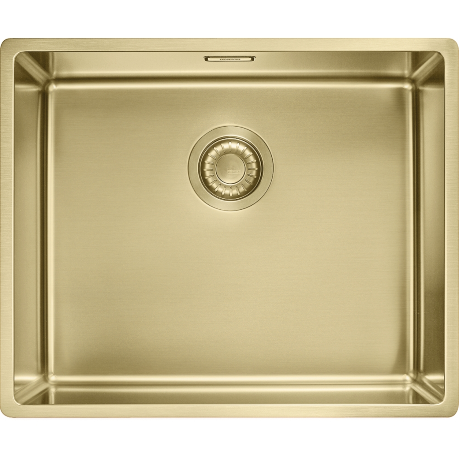 Mythos Masterpiece - Vlakbouw-/onderbouwspoelbak / 540 x 450 mm / Manuele ledeging / Goudkleurig