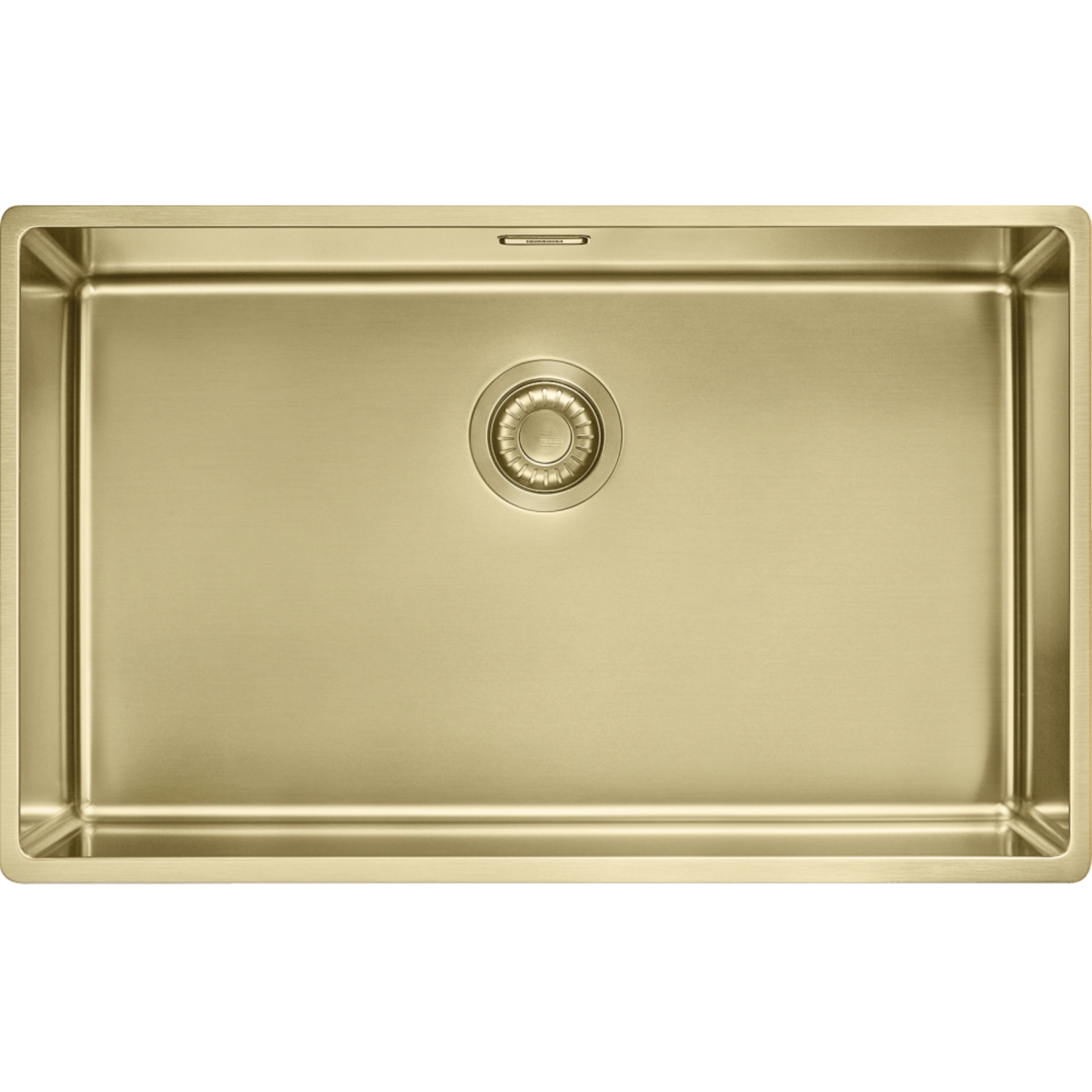 Mythos Masterpiece - Vlakbouw-/onderbouwspoelbak / 720 x 450 mm / Manuele ledeging / Goudkleurig