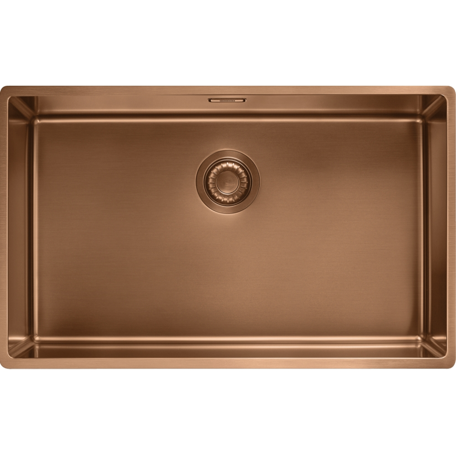 Mythos Masterpiece - Vlakbouw-/onderbouwspoelbak / 720 x 450 mm / Manuele ledeging / Koperkleurig