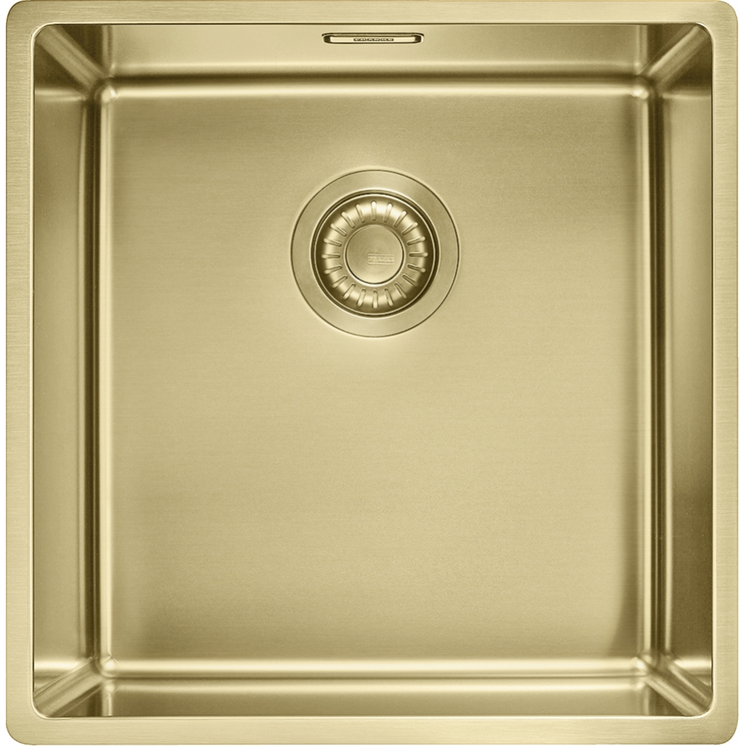 Mythos Masterpiece - Vlakbouw-/onderbouwspoelbak / 430 x 440 mm / Manuele ledeging / Goudkleurig