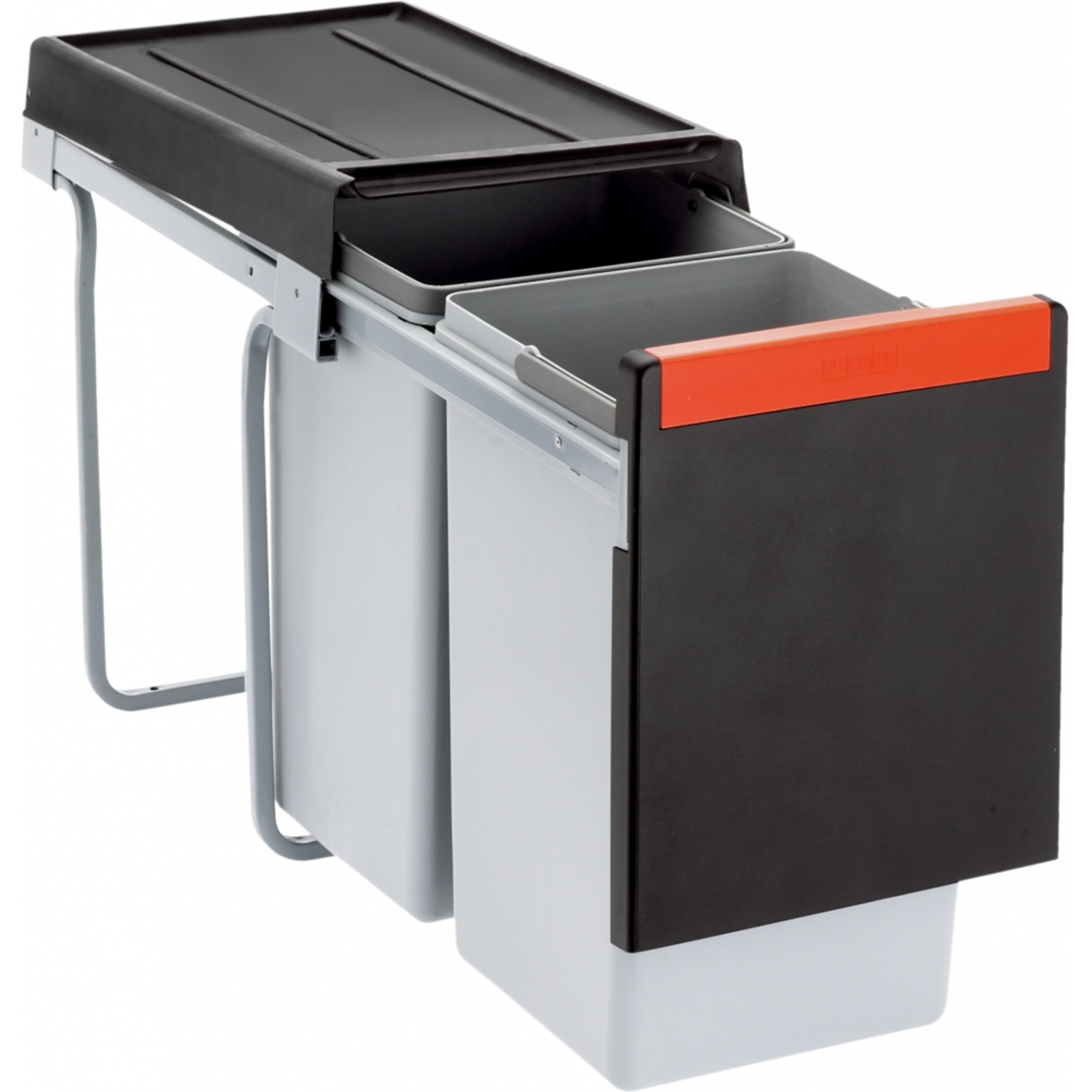 Cube - Afvalsorteersysteem / Zijdelingse deuropening / 300 mm / 1 x 20 l  + 1 x 10 l / Handbediening