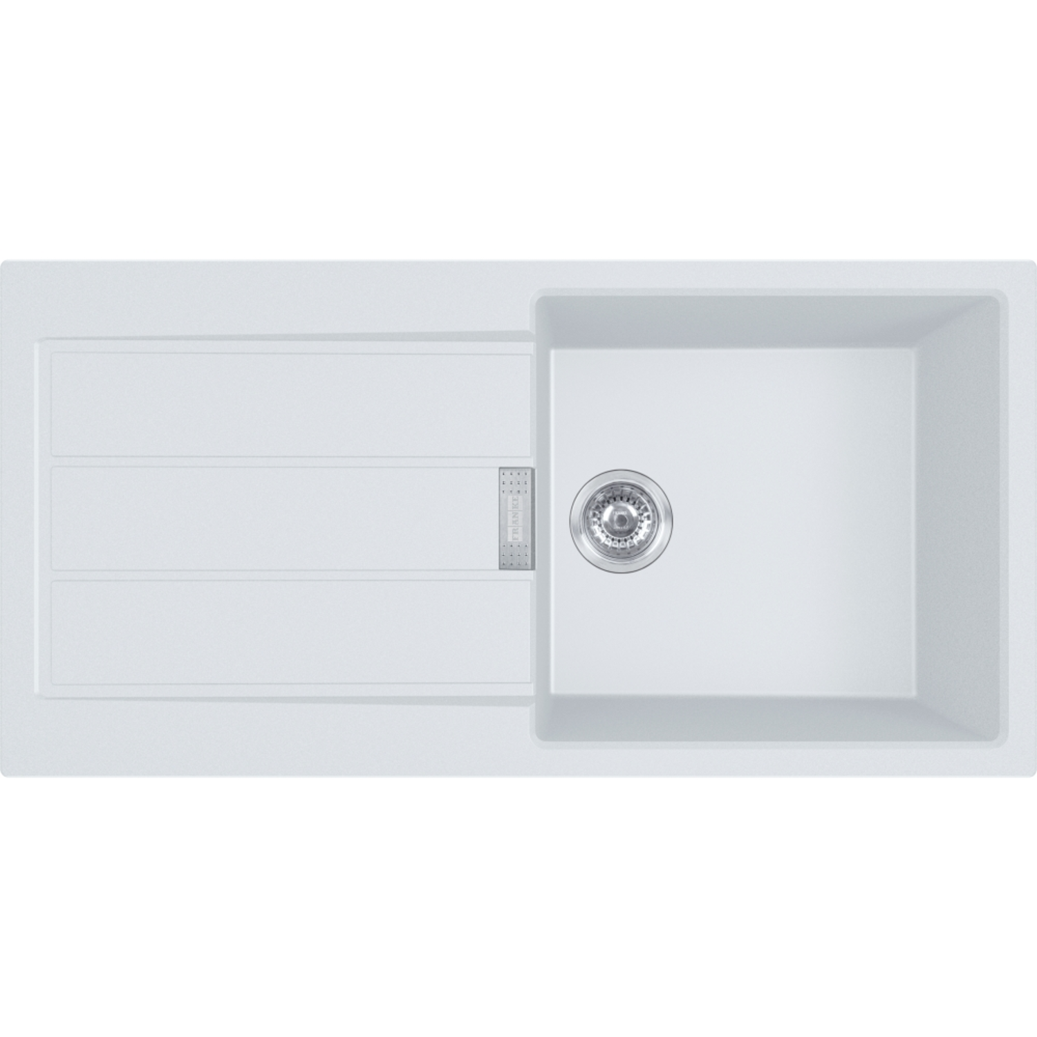 Sirius 2.0 - Inbouwspoeltafel / 1000 x 510 mm / 1 bak / Zwart / Omkeerbaar