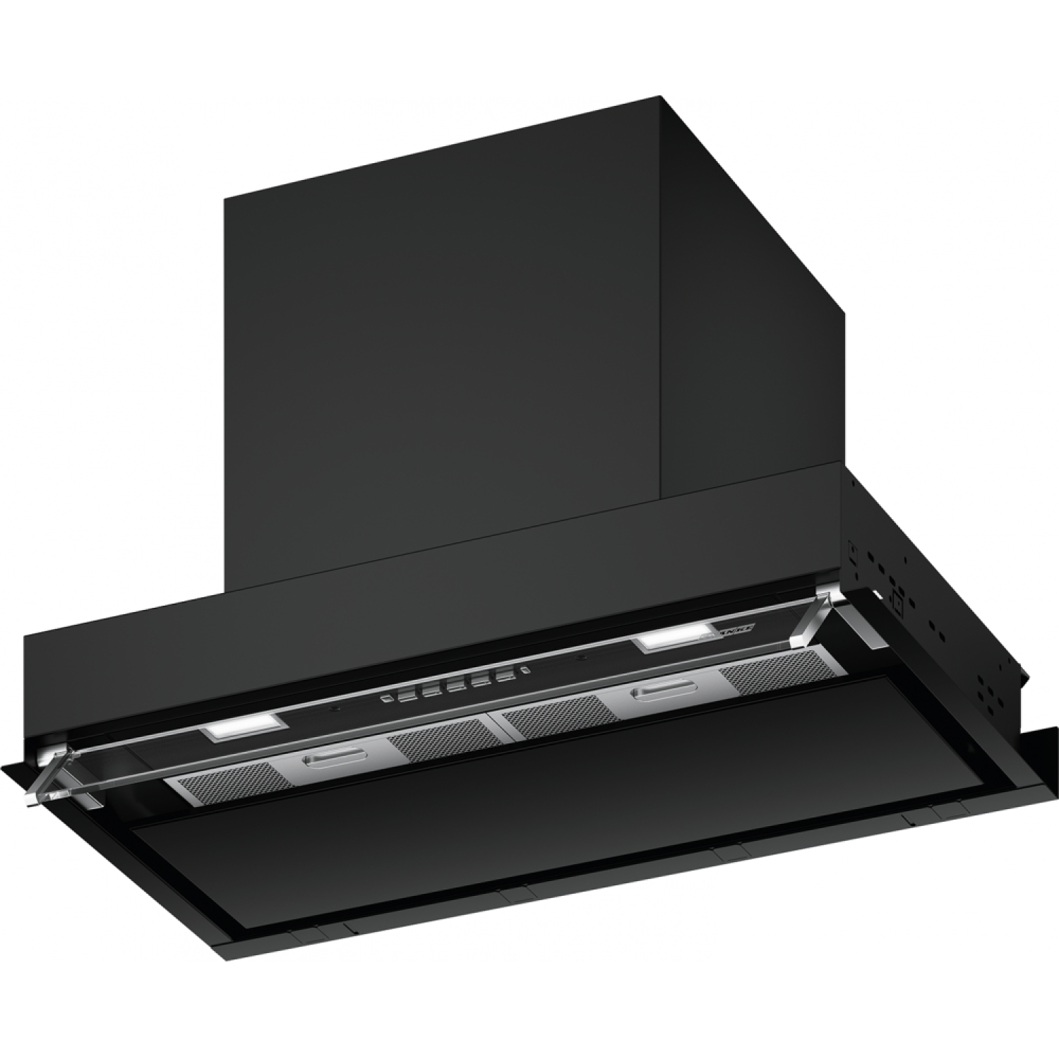 STYLE PRO - Inbouwdampkap rvs/zwart, 600 mm