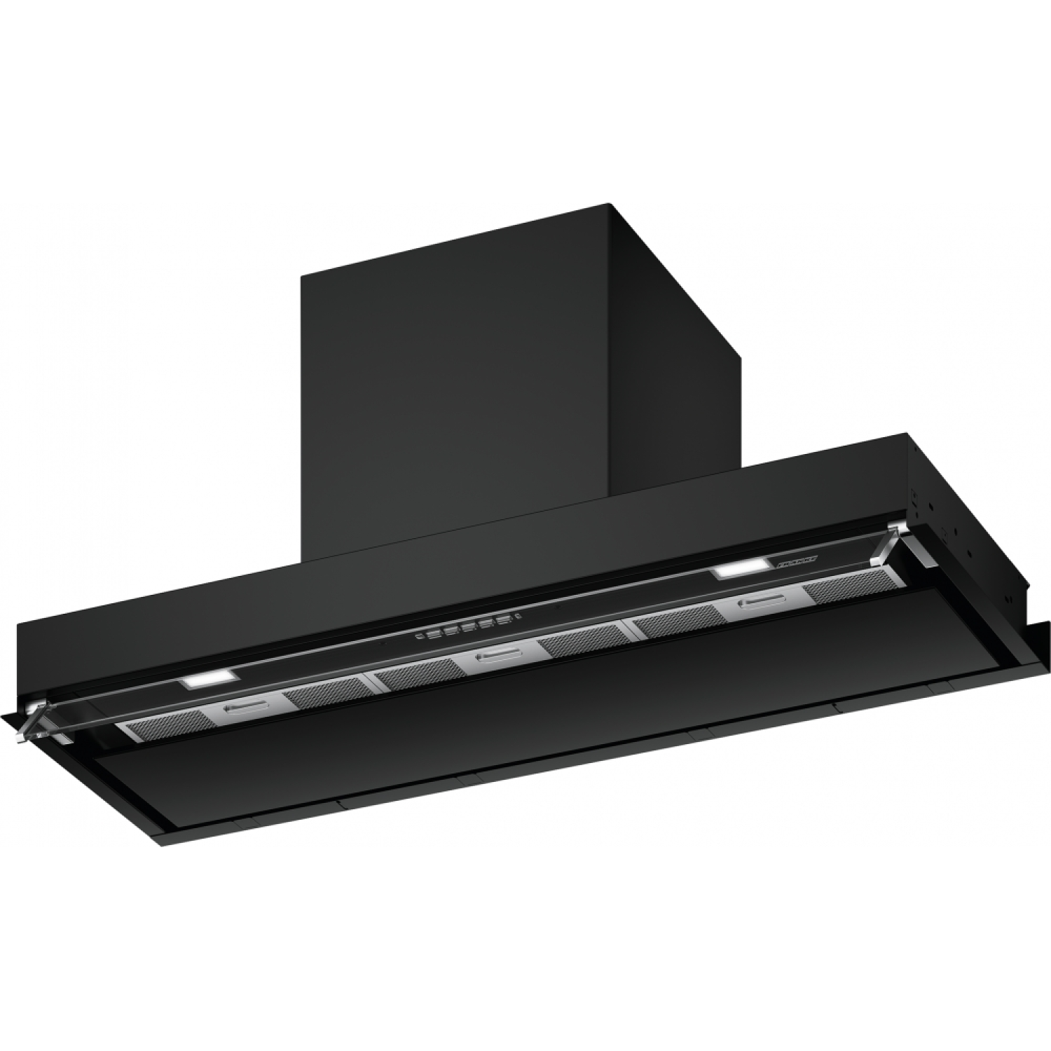 STYLE PRO - Inbouwdampkap rvs/zwart, 900 mm
