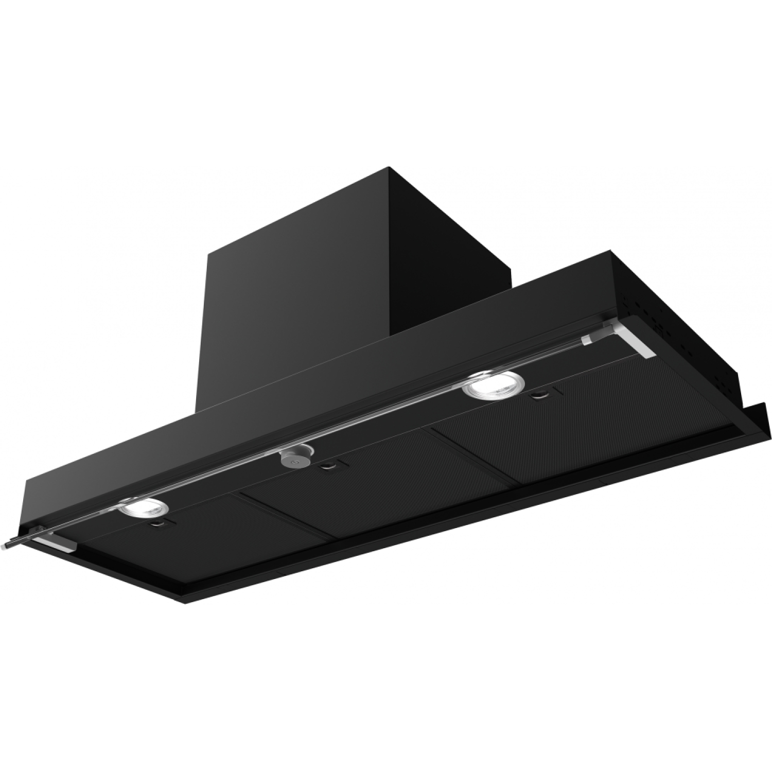 STYLE PLUS - Inbouwdampkap rvs/zwart, 900 mm