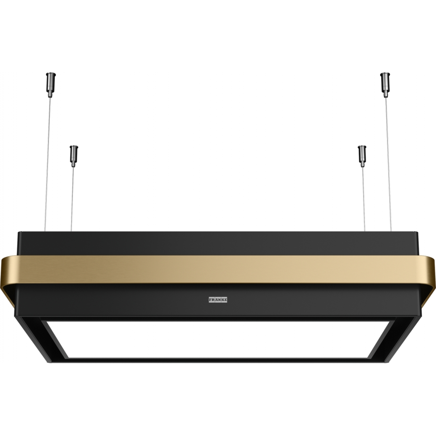 MYTHOS MASTERPIECE - Eilanddampkap Zwart mat / Goud, recirculatie, 800mm