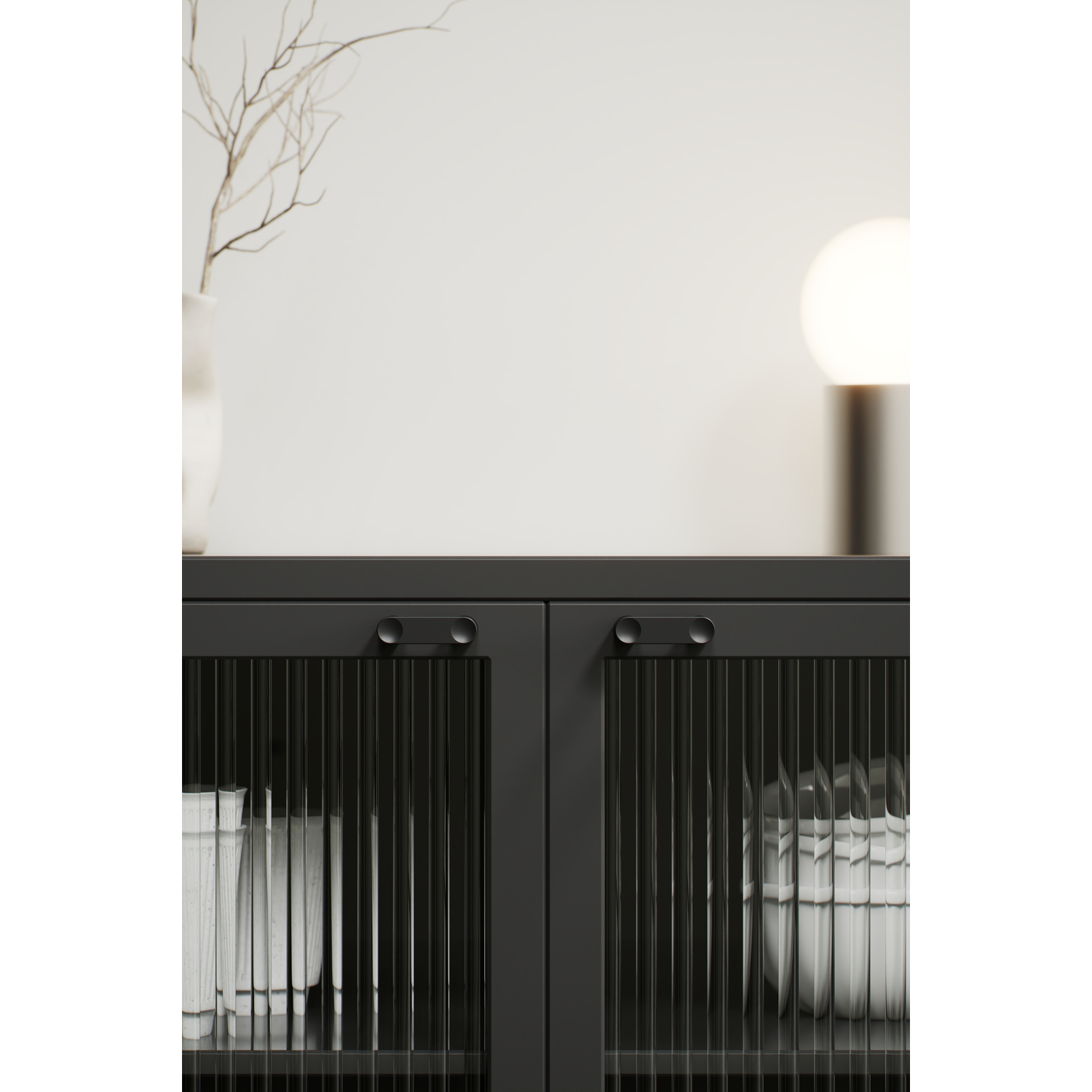 Knop punto ba32 l44 zamak mat zwart