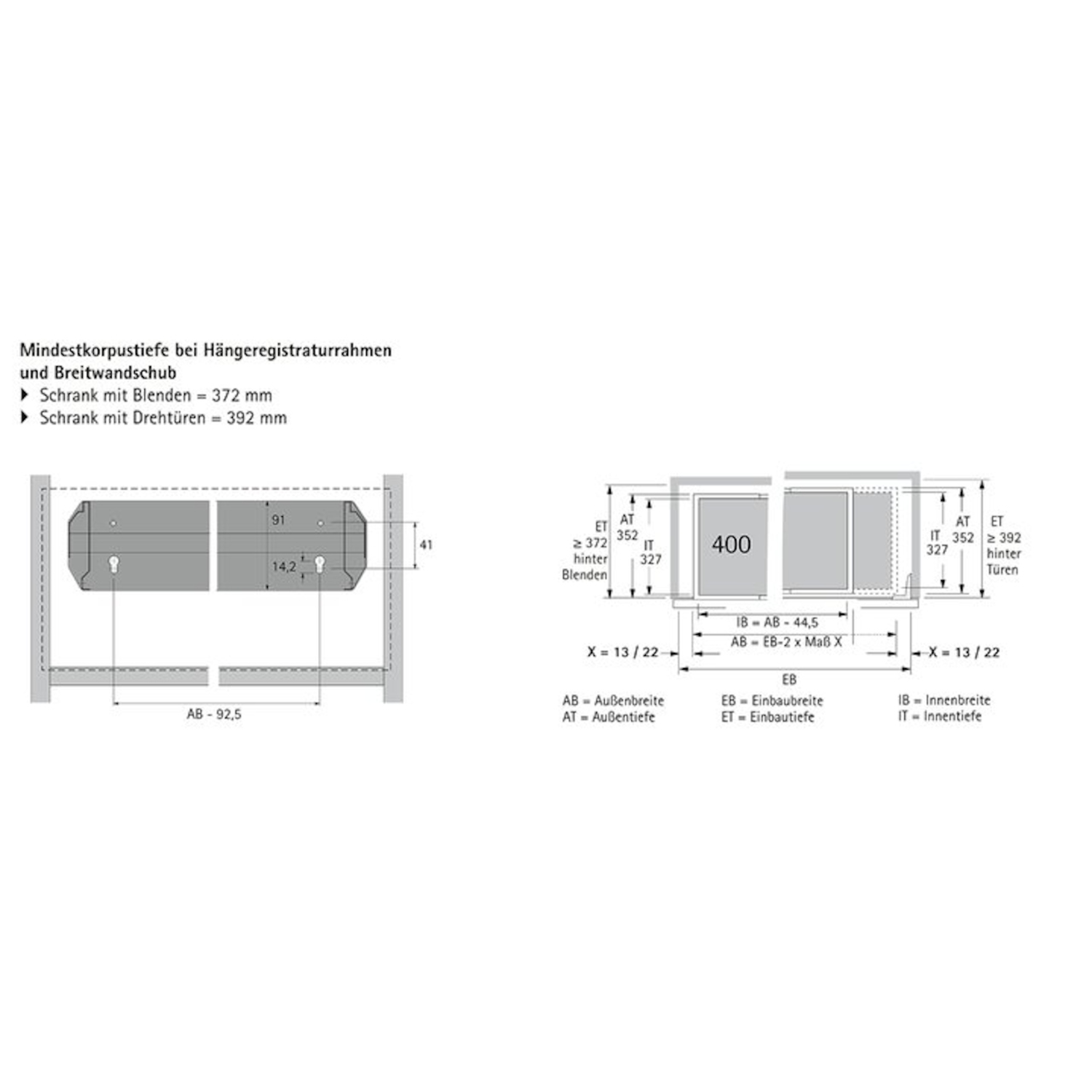 Hangmapregisterframes Systema Top 2000, 536 x 352 mm, zwart