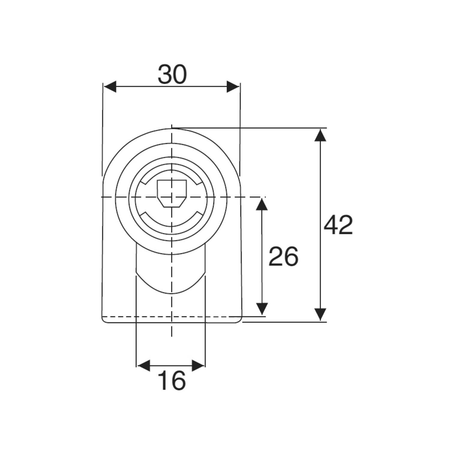 Glasdeurslot 4-10mm met sluitplaat