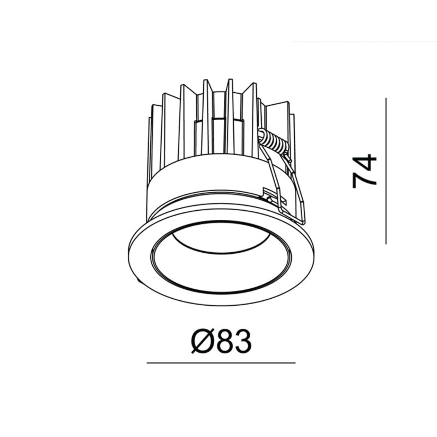 Led trend Round zwart mat 3000K 9W 230 V