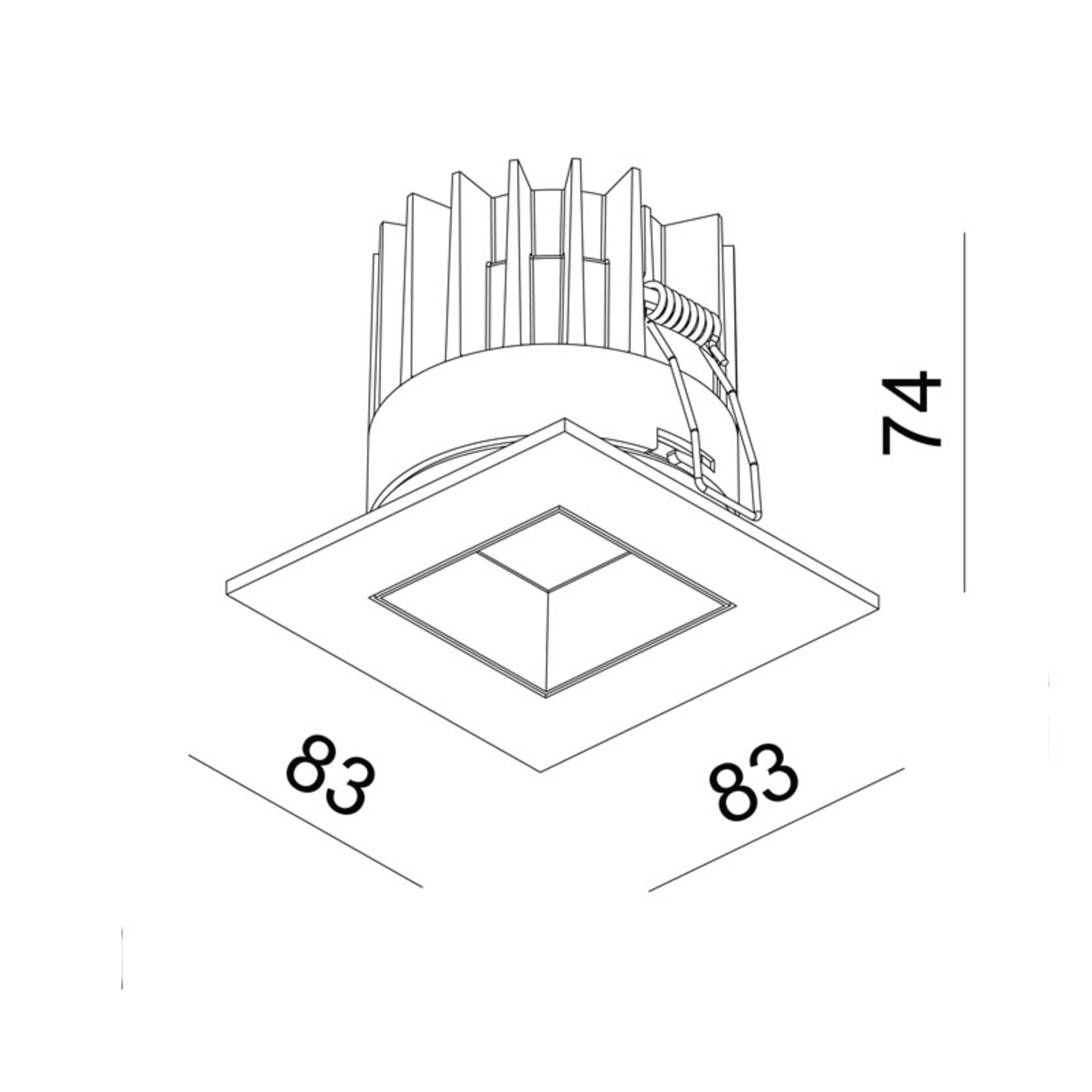 Led trend Square wit mat 2700K 9W 230V