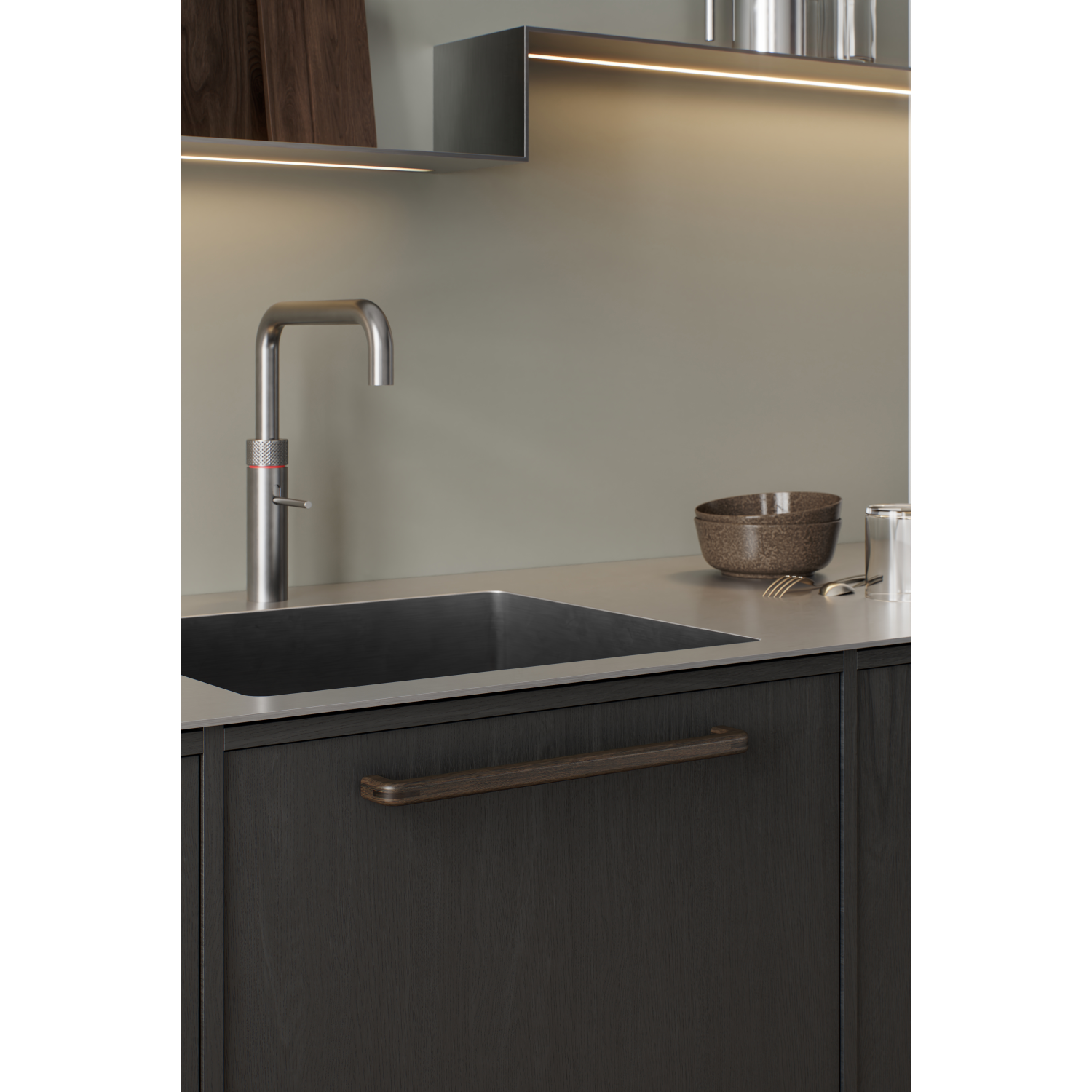 Greep TENON BA320 L336 Walnoot gelakt