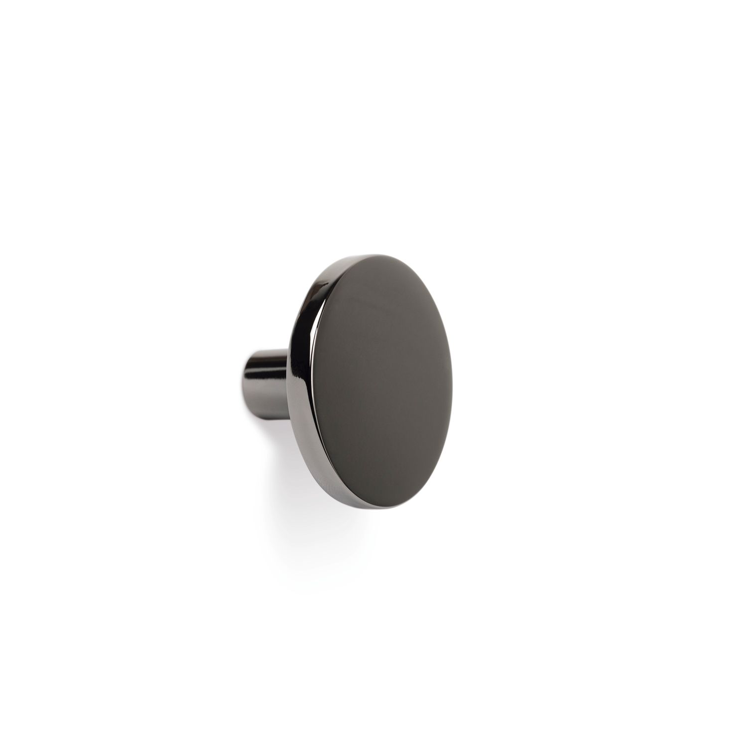 Knop COMO Ø26 zamak gepolijst titanium zwart