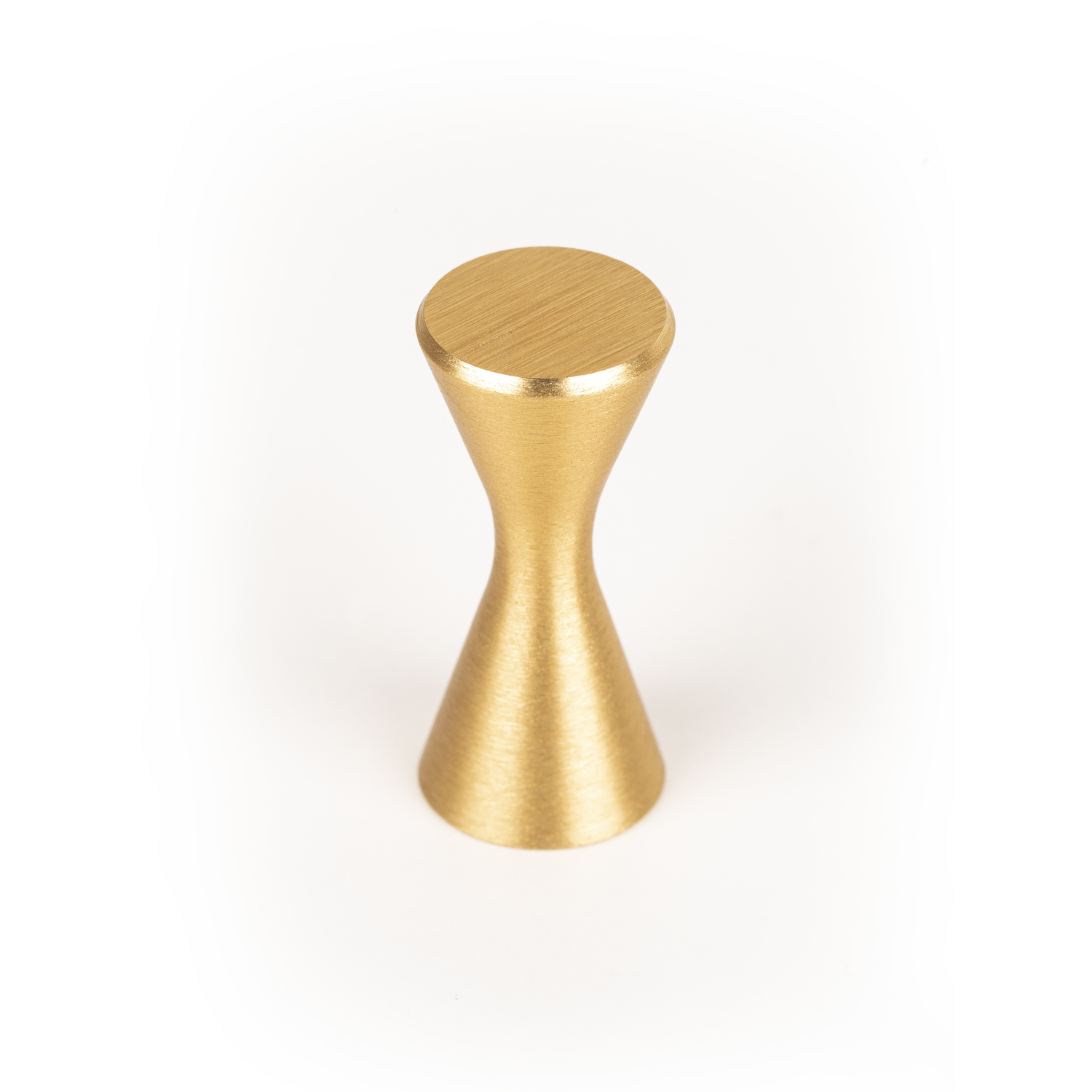 Knop DIABOLO Ø13.5 aluminium geborsteld messing
