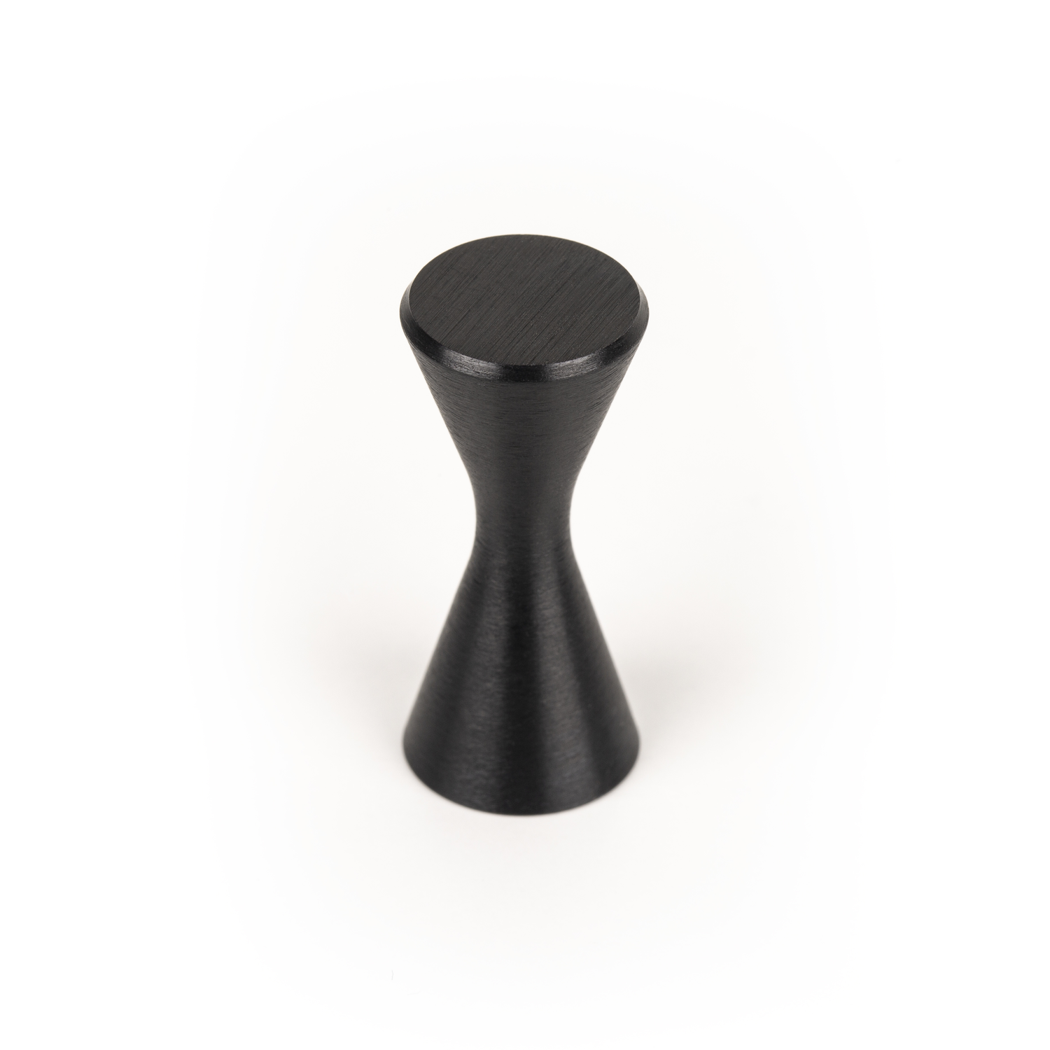 Knop DIABOLO Ø13.5 aluminium geborsteld zwart