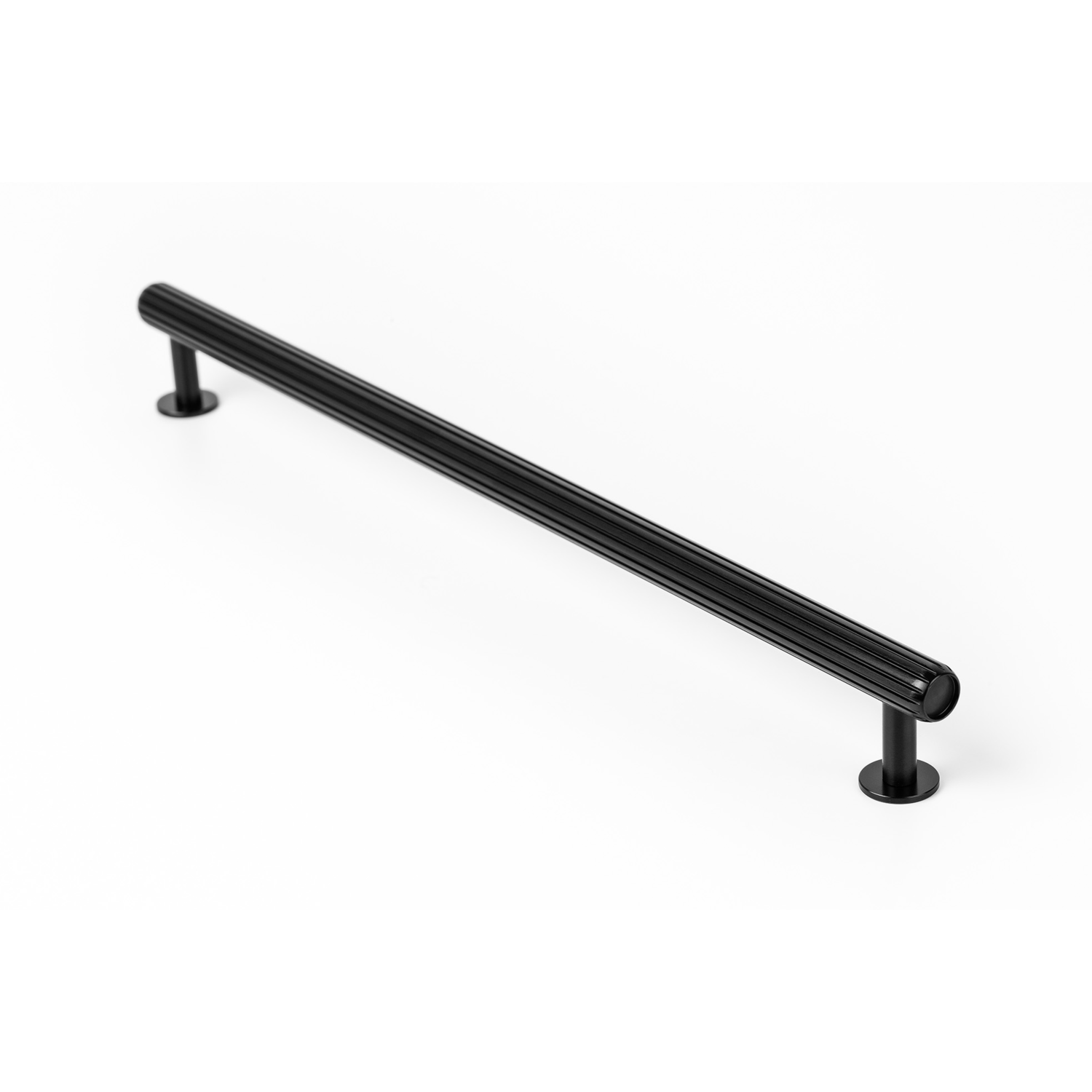 Greep RILLE BA320 L350 aluminium geborsteld zwart