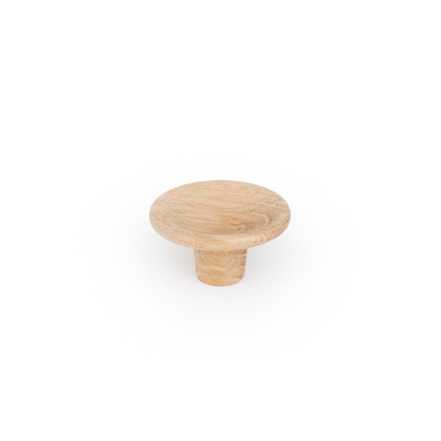 Knop DISC Ø38 hout eik nature ongelakt