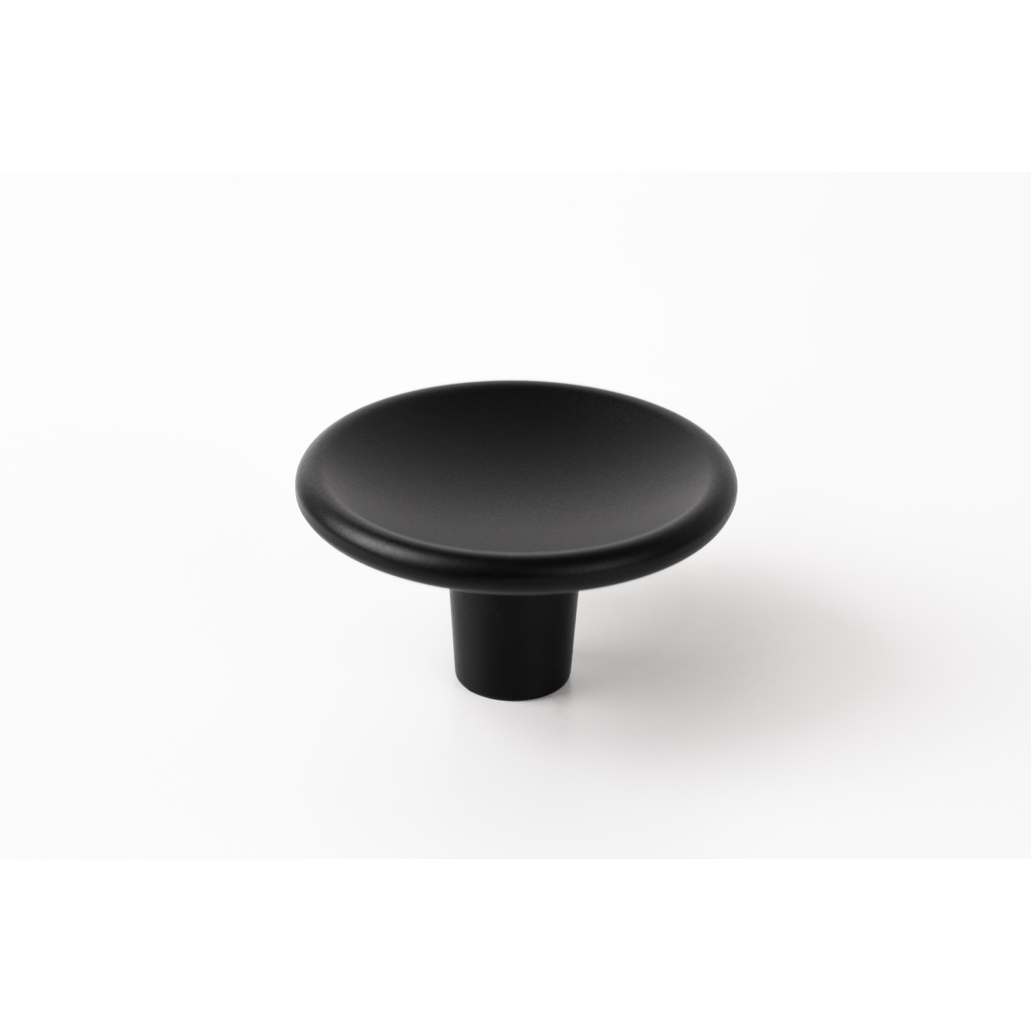 Knop DISC Ø38 zamak mat zwart