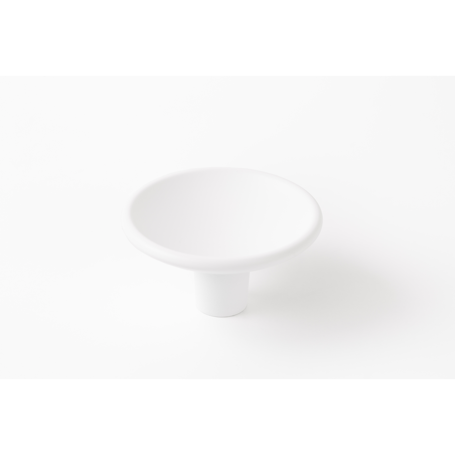 Knop DISC Ø50 zamak mat wit