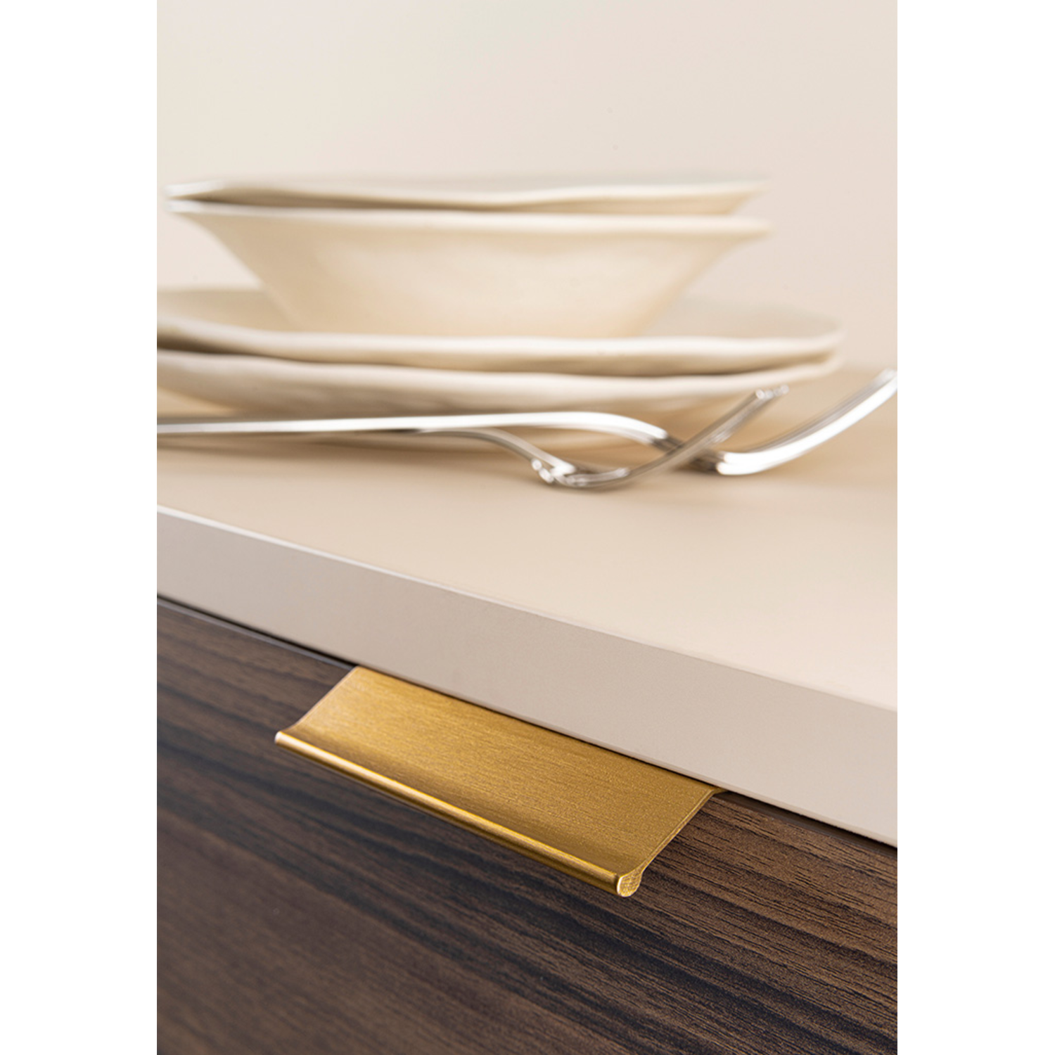 Greep WING BA64 L100 aluminium antiek brons