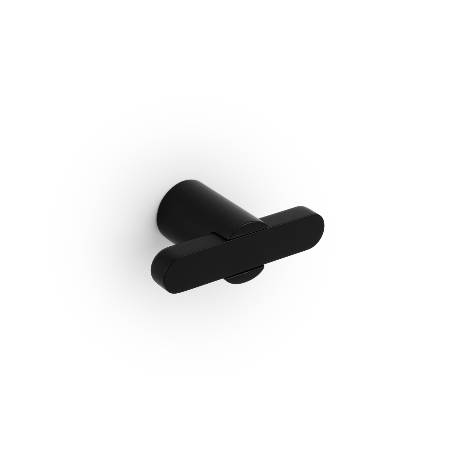 T-knop FUSION L58 zamak mat zwart