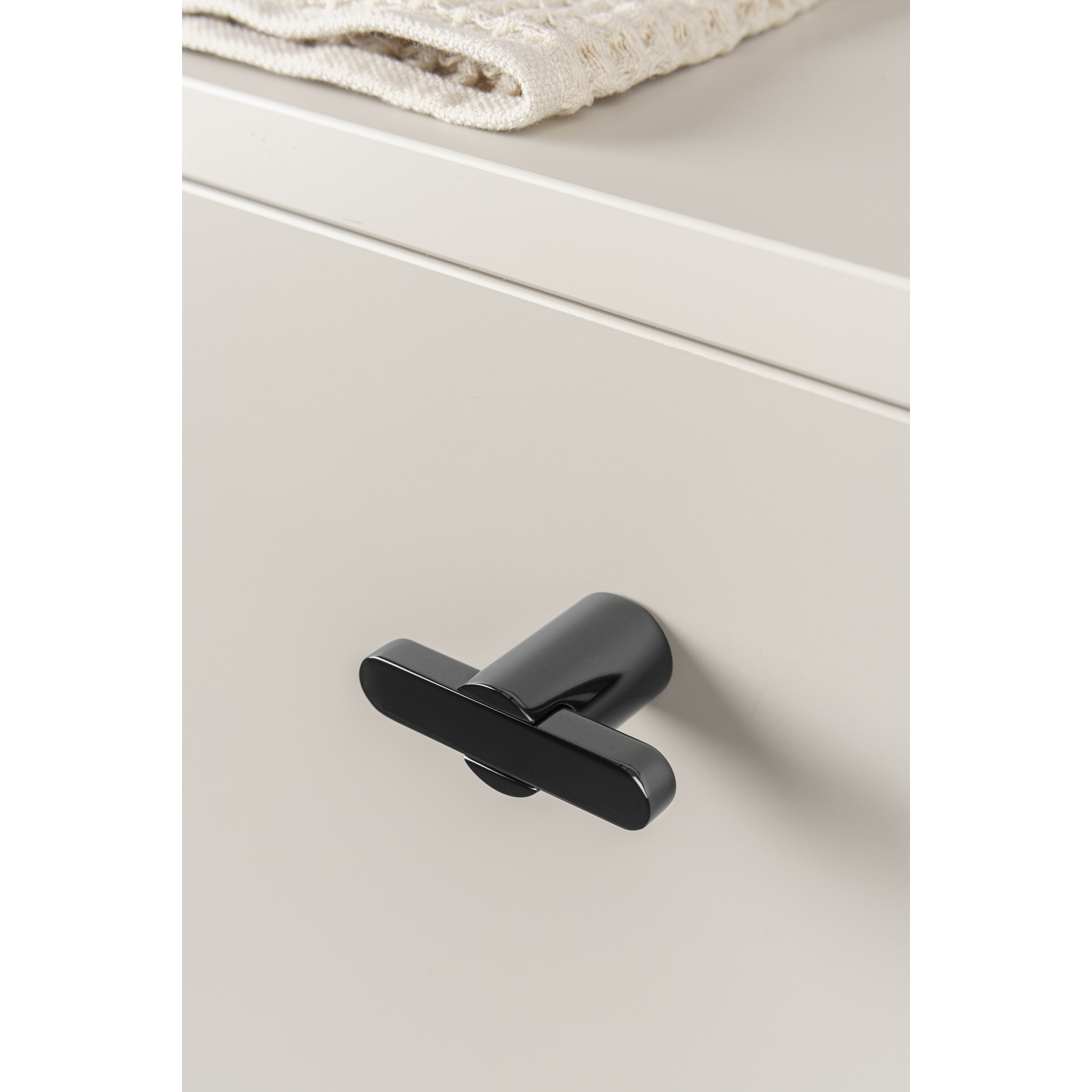 T-knop FUSION L58 zamak geborsteld messing cava