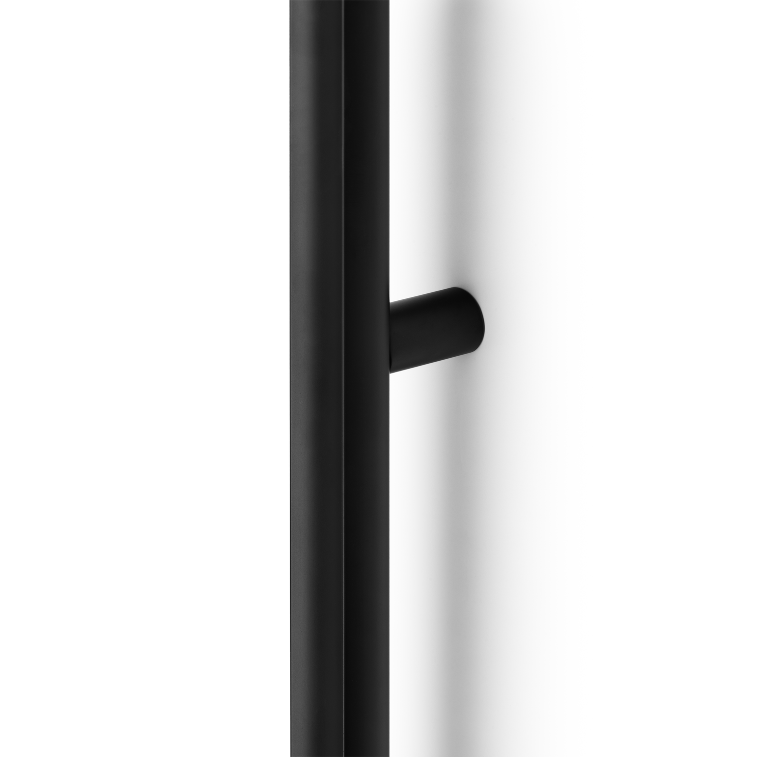 Deurgreep enkel MOON BIG BA528-1056 L1096 aluminium geborsteld zwart