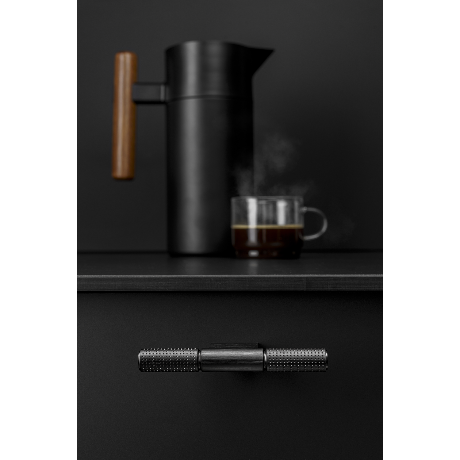 Greep POINT L110 aluminium titanium zwart