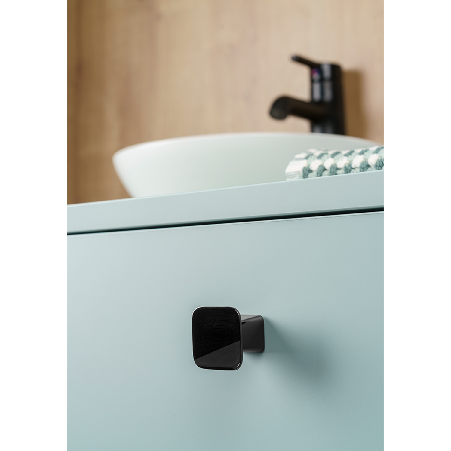 Knop PRISM L32 zamak mat zwart