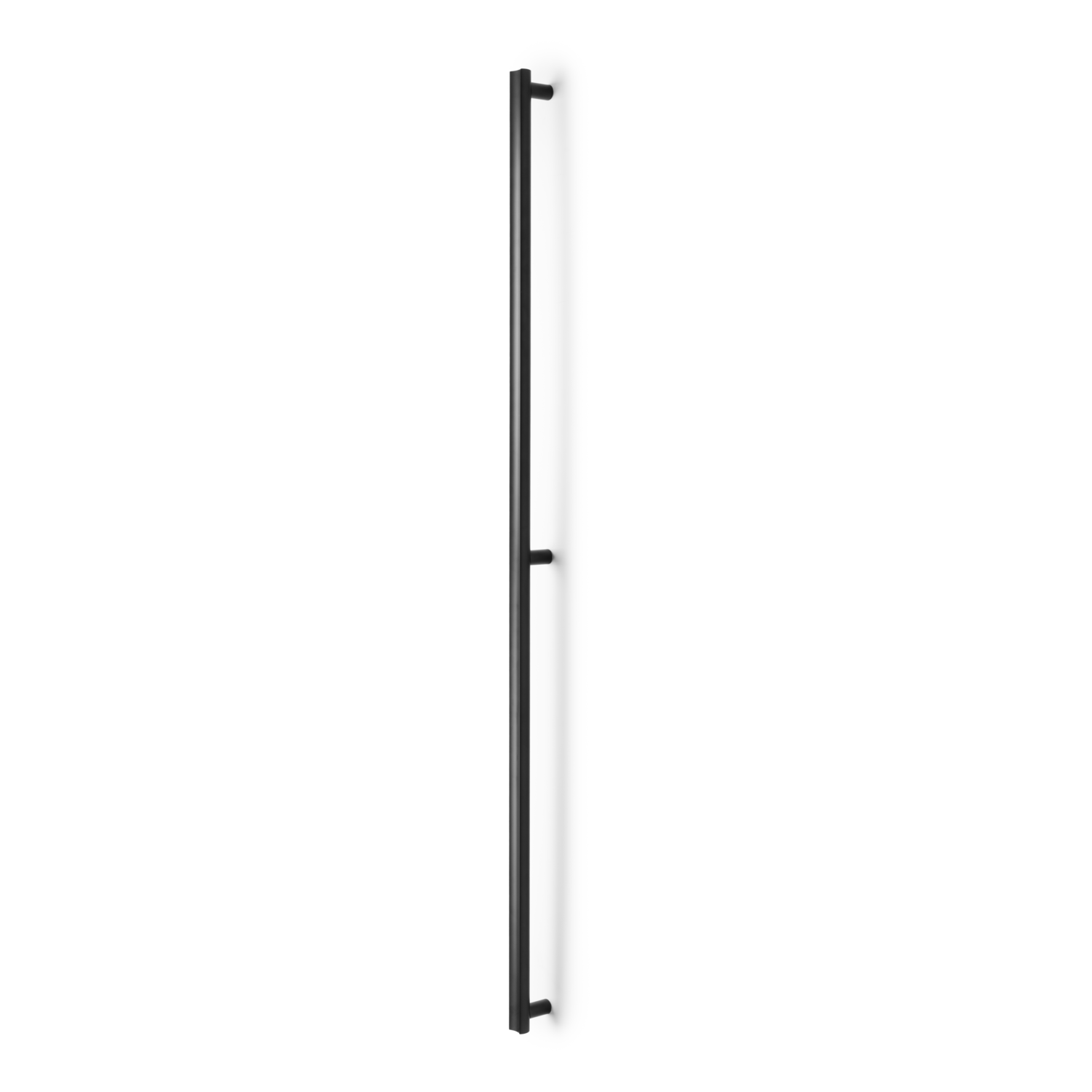 Deurgreep enkel MOON BIG BA528-1056 L1096 aluminium geborsteld zwart